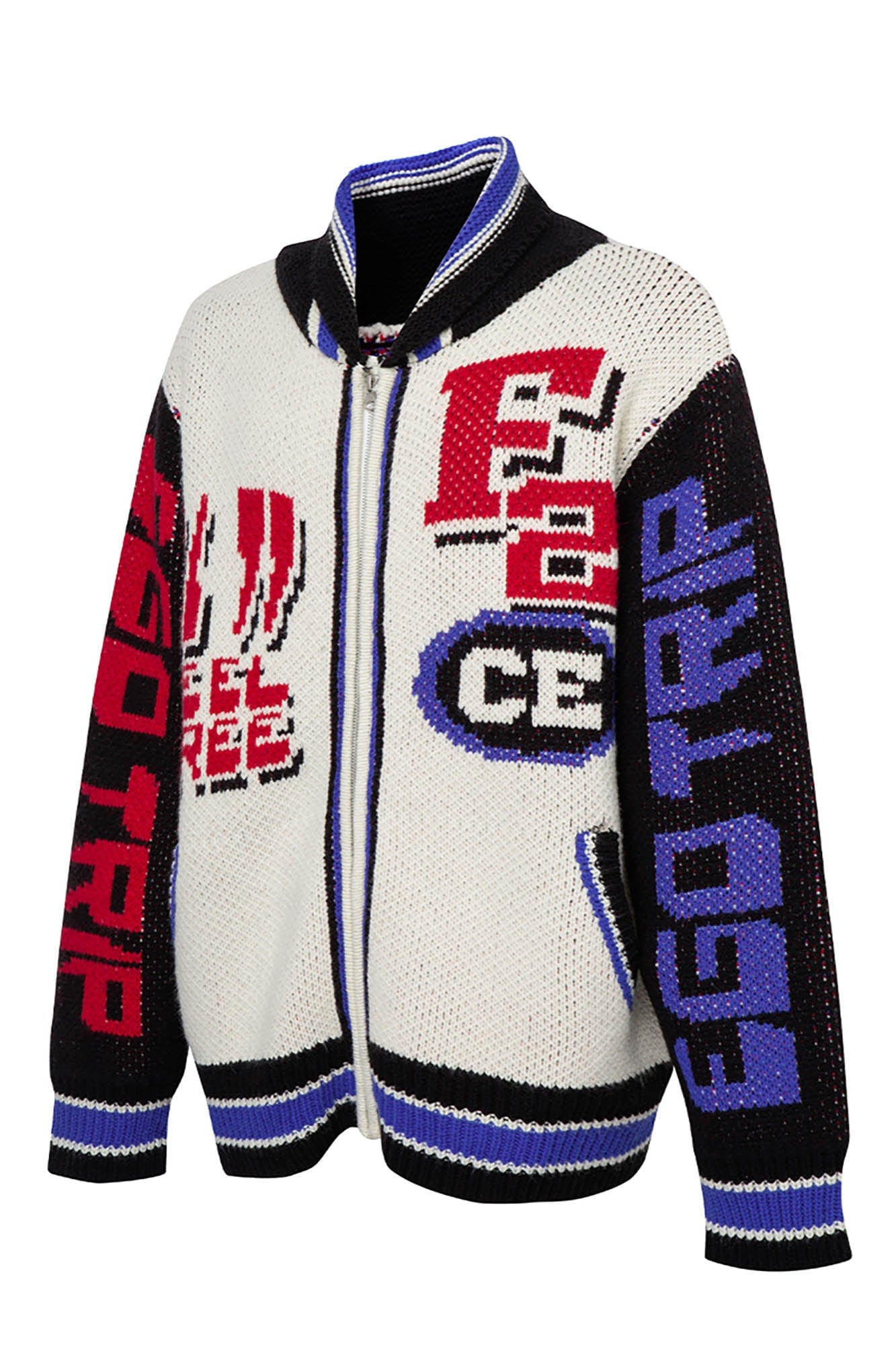 F2CE Jacquard Knit Bomber Jacket, premium urban and streetwear designers apparel on PROJECTISR.com, F2CE