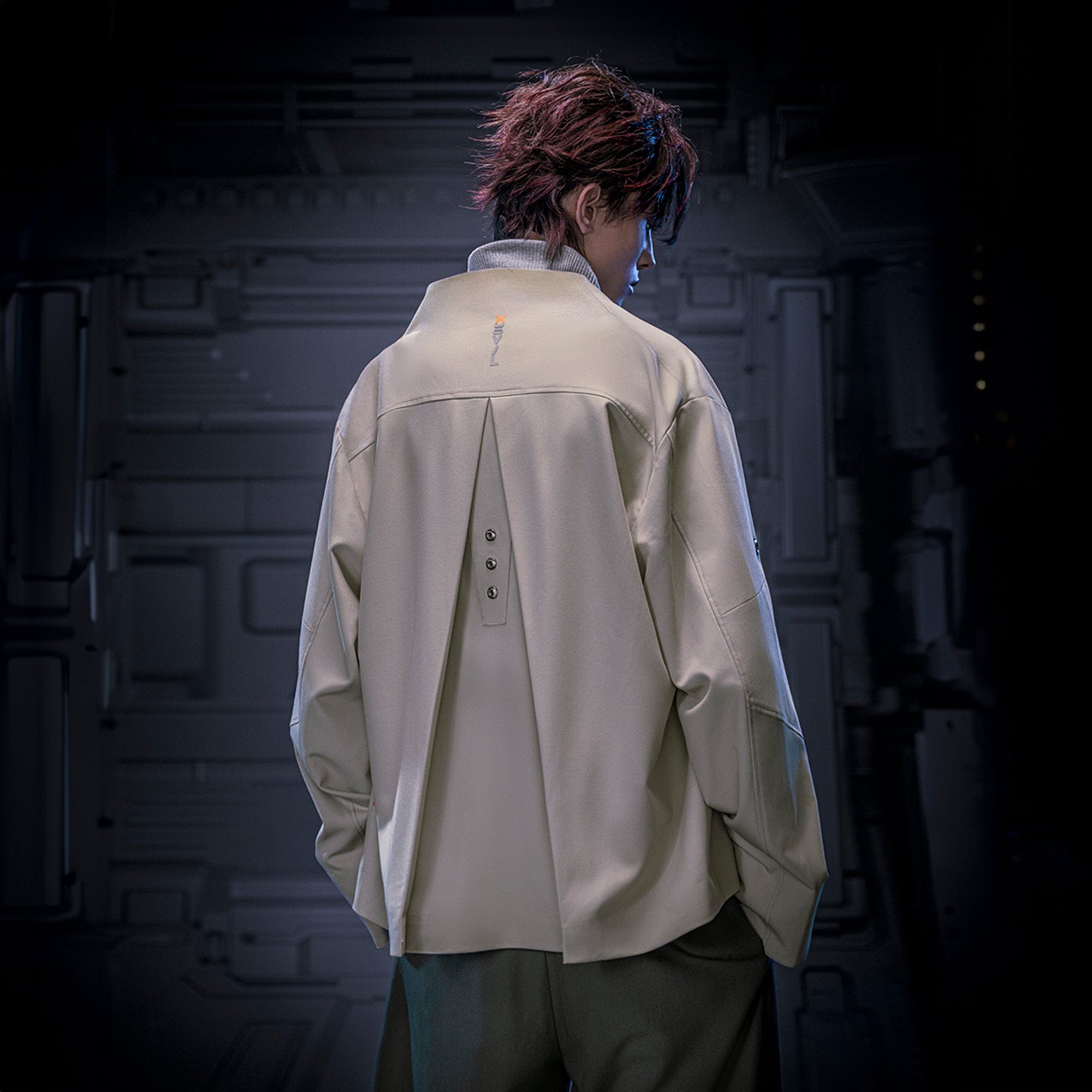 XIPHEVIL Deconstructed Utility Daoist Robe Apricot, premium urban and streetwear designers apparel on PROJECTISR.com, XIPHEVIL