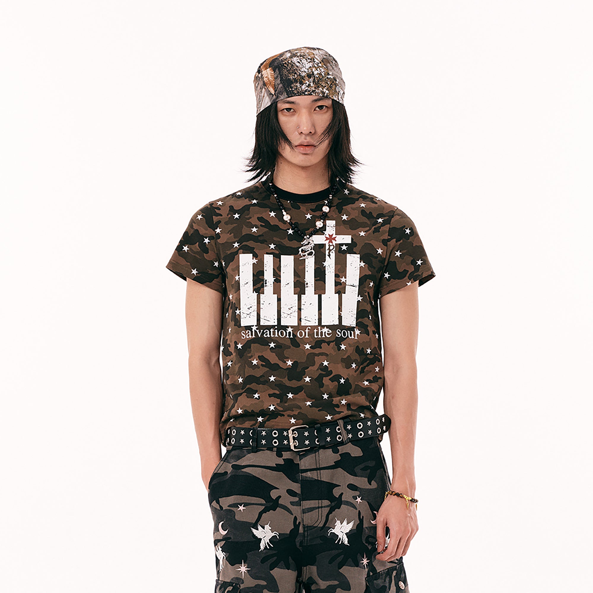PASET Star Camo Cross Graphic Tee
