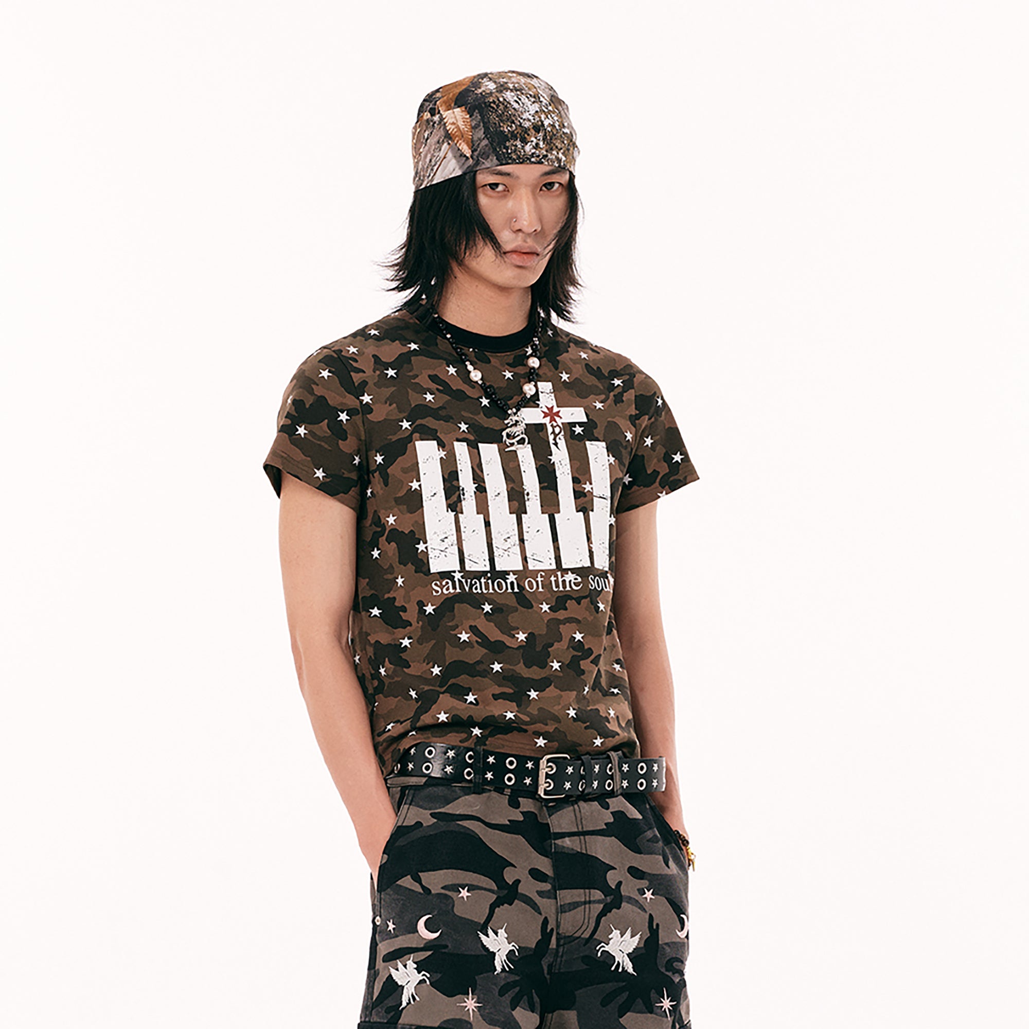 PASET Star Camo Cross Graphic Tee