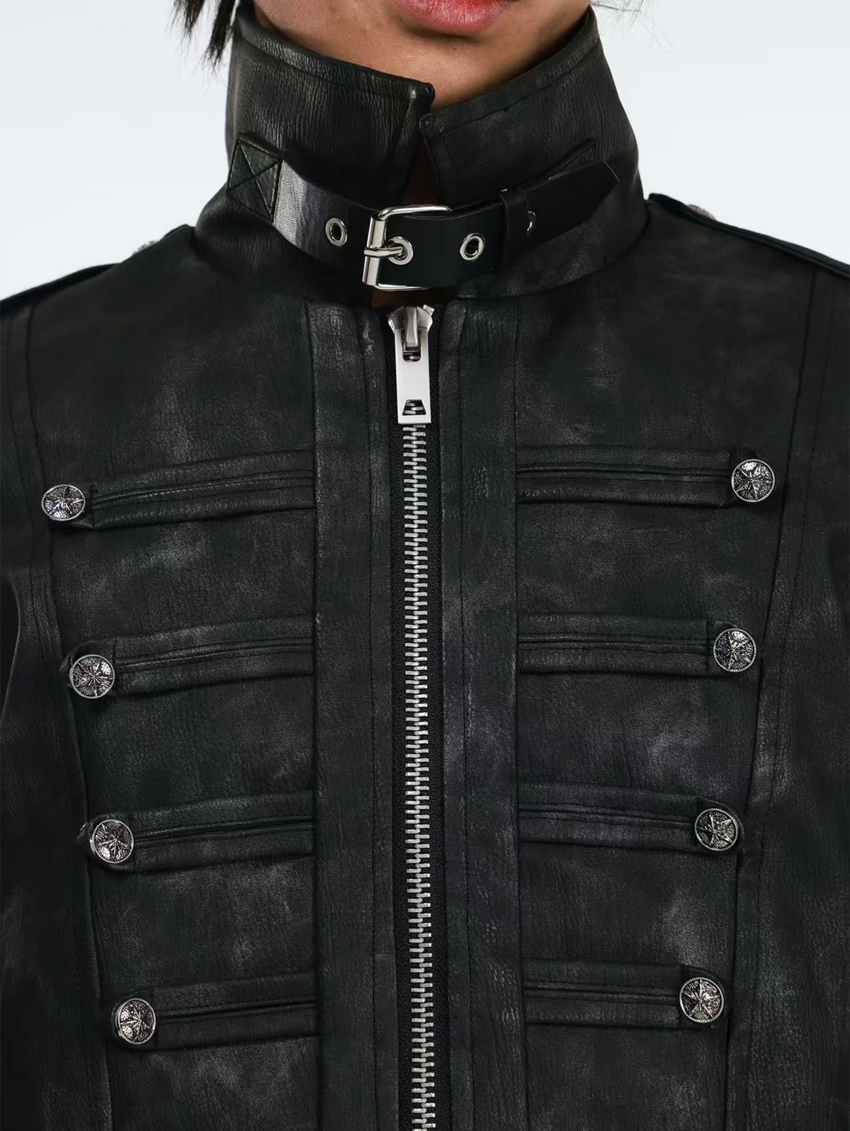 DETW Cross-Button Structured Coat