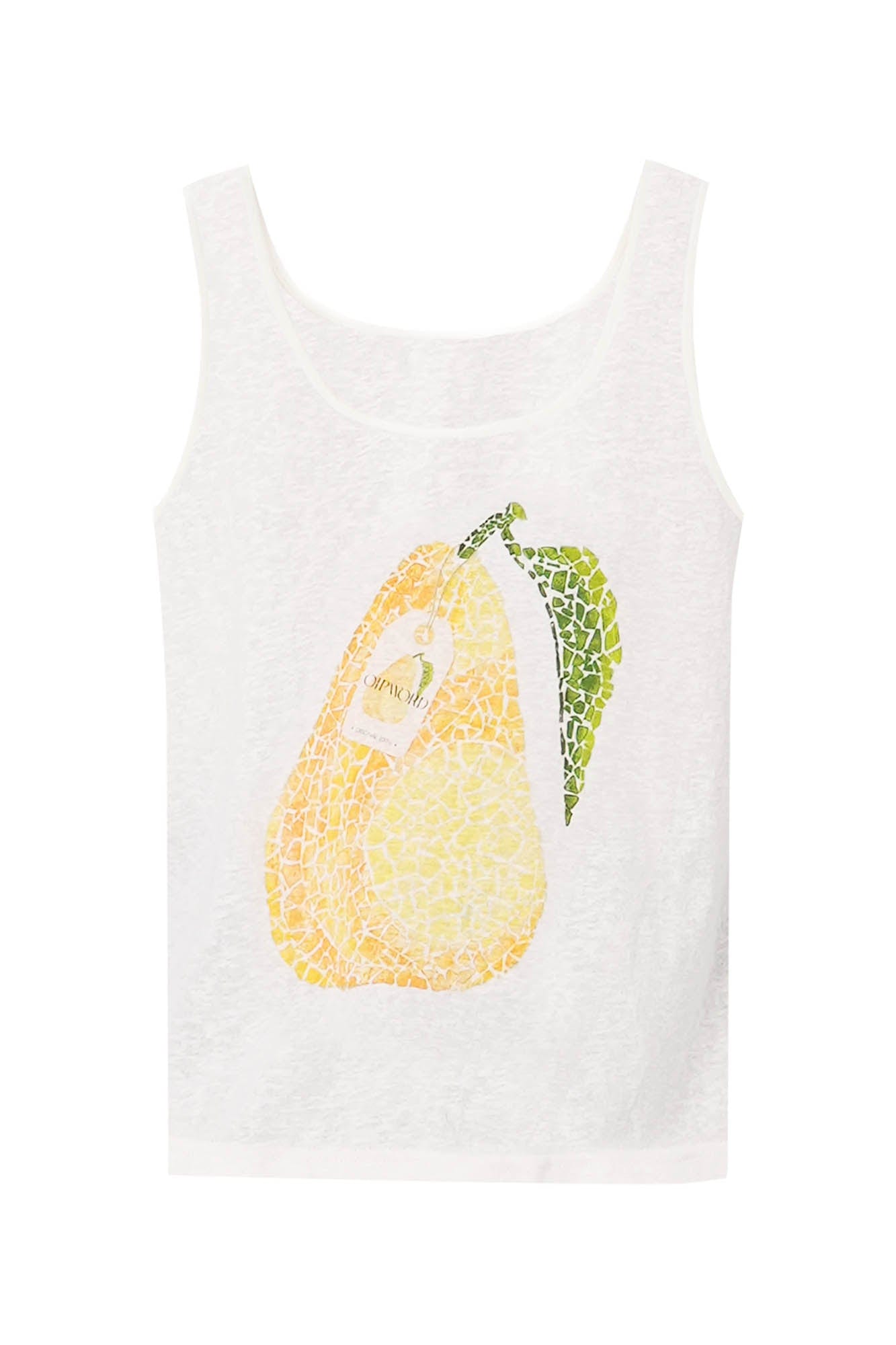 OIPWORD Mosaic Pear Graphic Tank Top, premium urban and streetwear designers apparel on PROJECTISR.com, OIPWORD