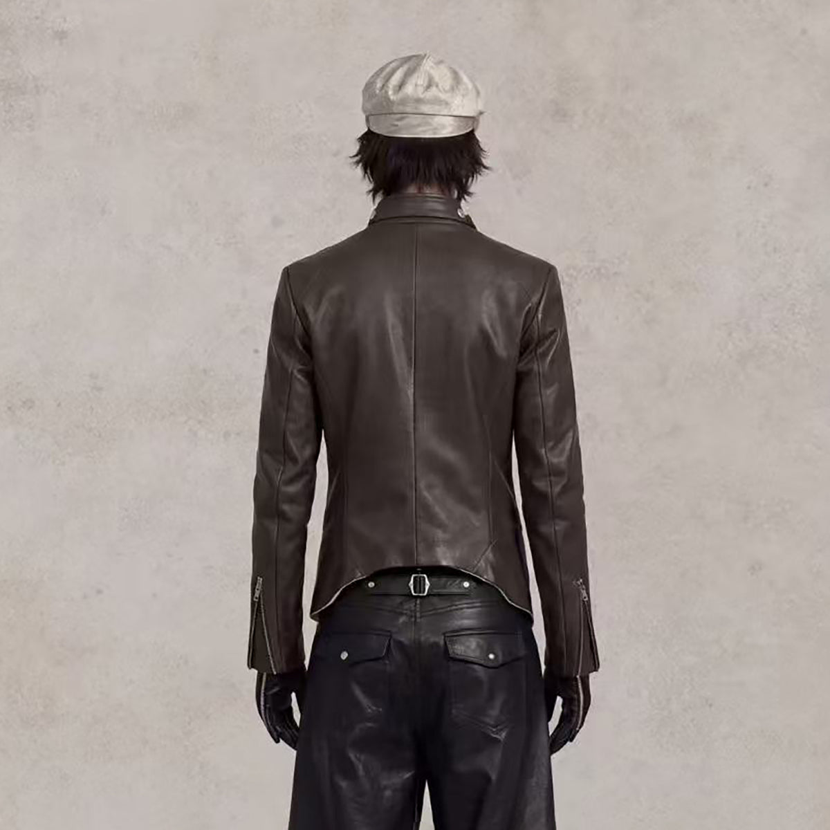 2000RSK Deconstructed Irregular Faux Leather Jacket