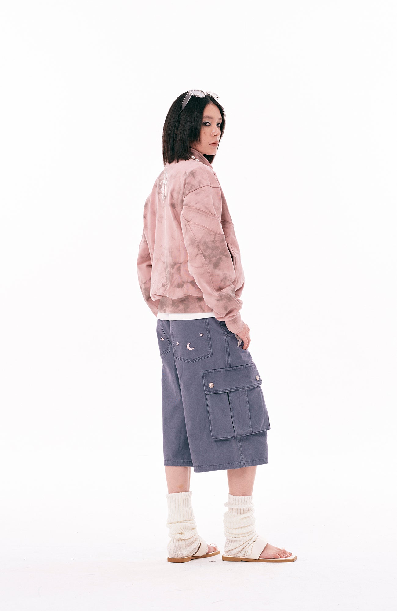 PASET Unicorn Embroidered Cargo Shorts