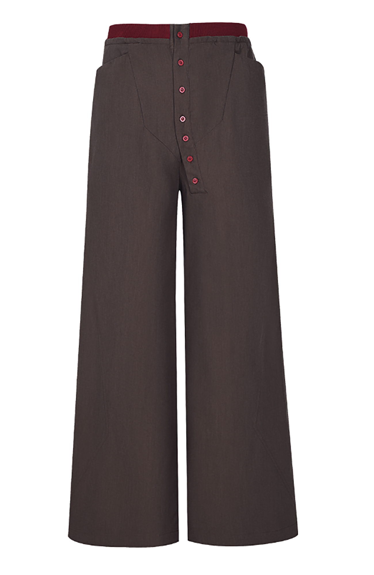 2000RSK Spliced Structured Wool-Blend Button Trousers