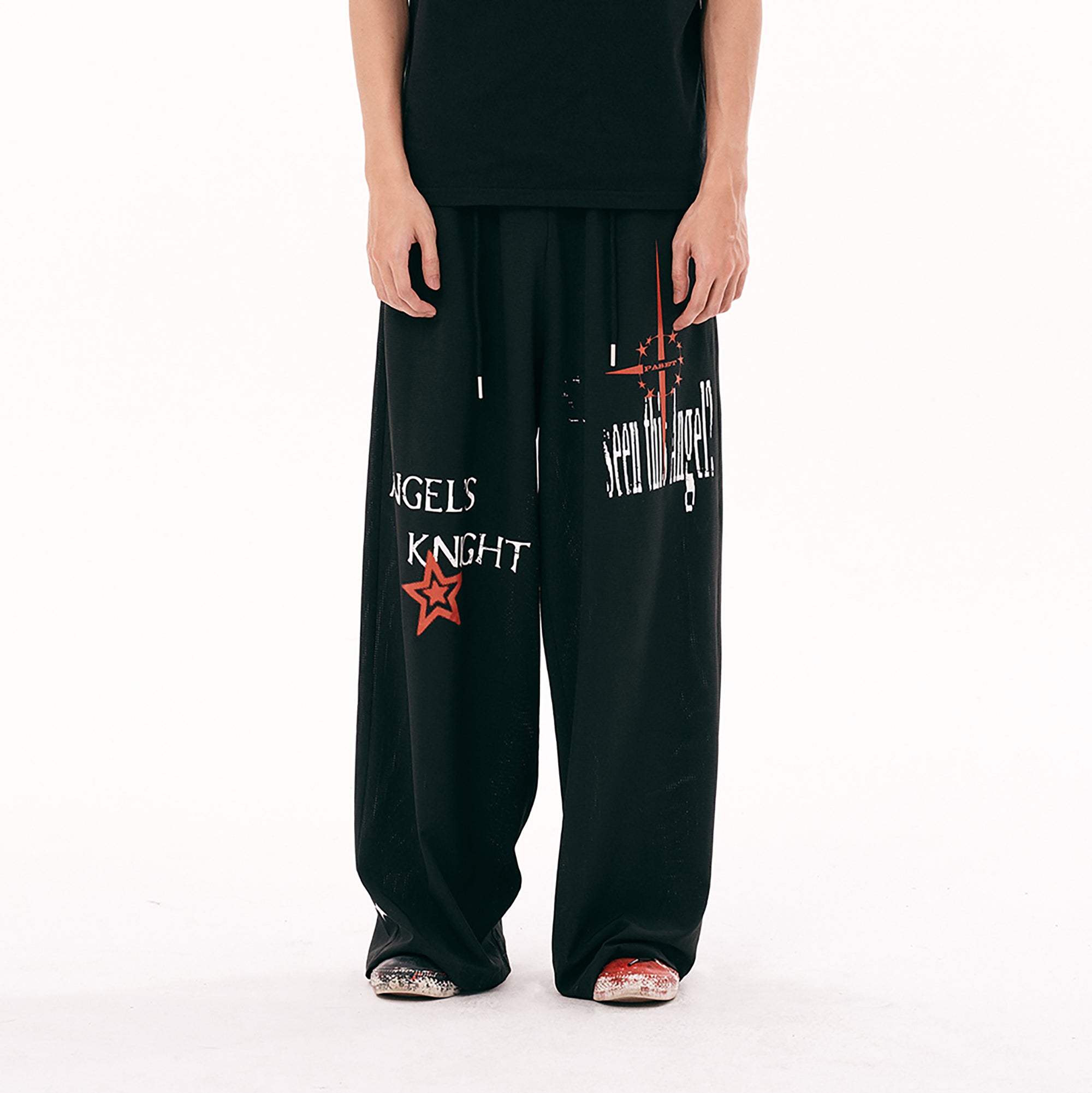 PASET Star Graphic Wide-Leg Pants