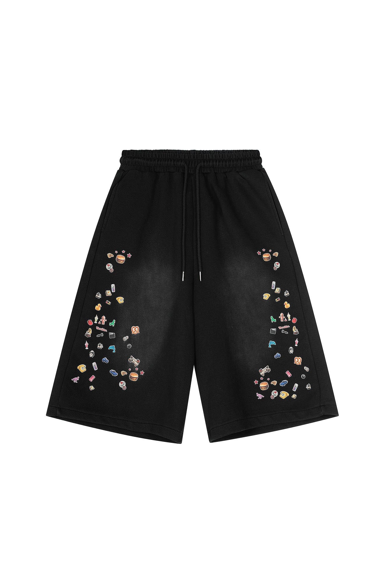 CLP Washed Stickers Drawstring Shorts, premium urban and streetwear designers apparel on PROJECTISR.com, CLP