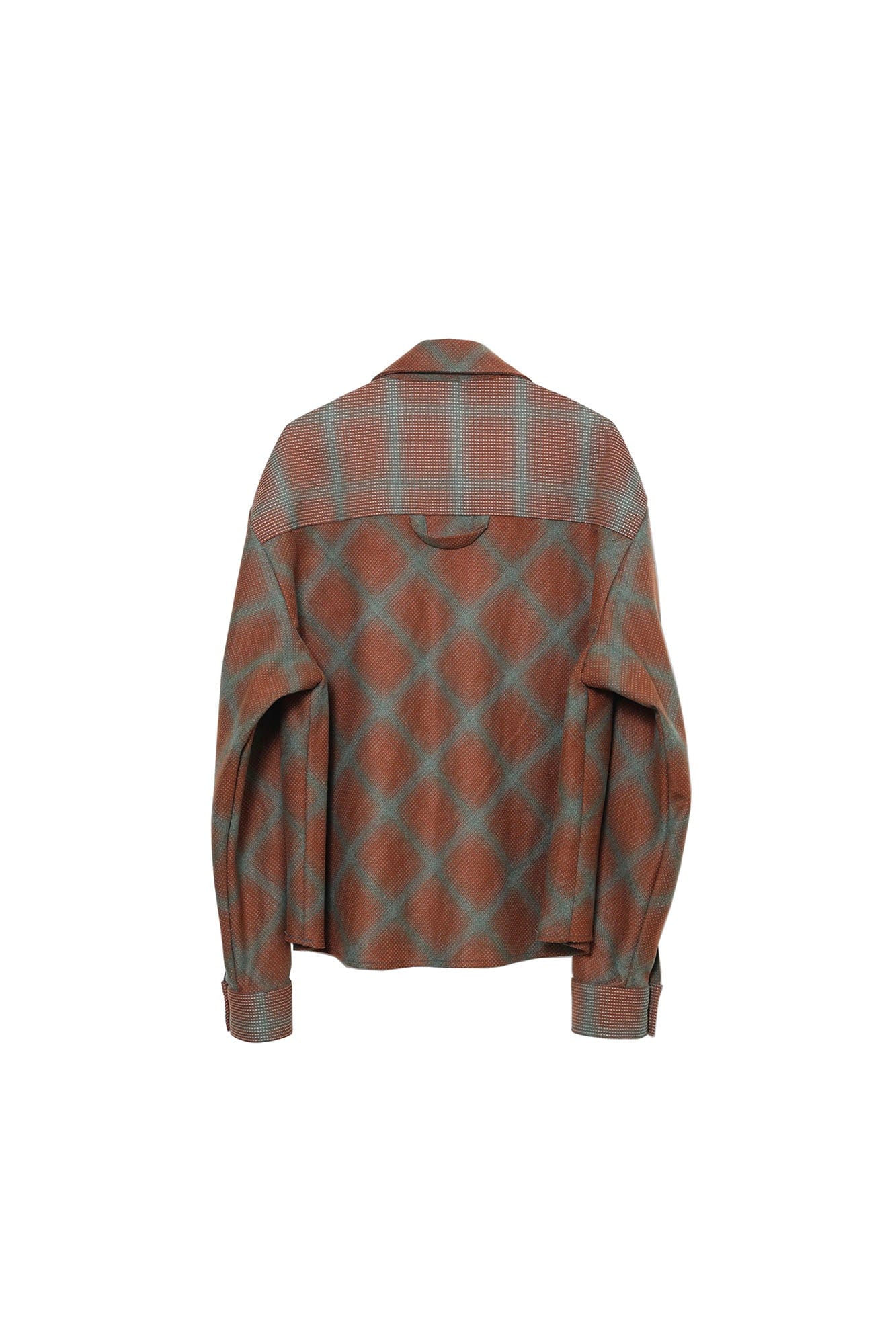 ASSEEN Symmetrical Star Patch Diamond Check Shirt, premium urban and streetwear designers apparel on PROJECTISR.com, ASSEEN