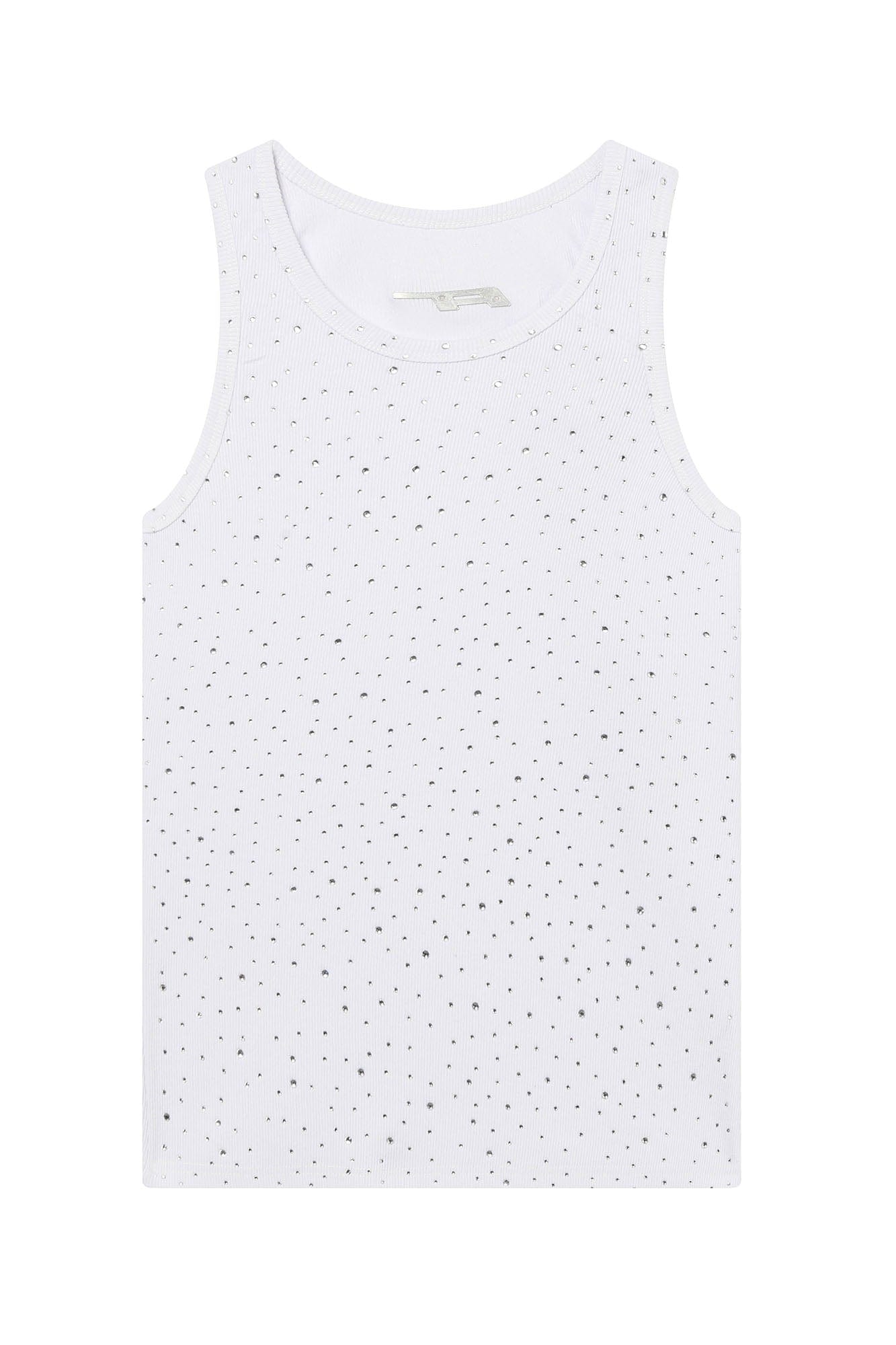CLP Sparkle Diamond Ribbed Tank Top