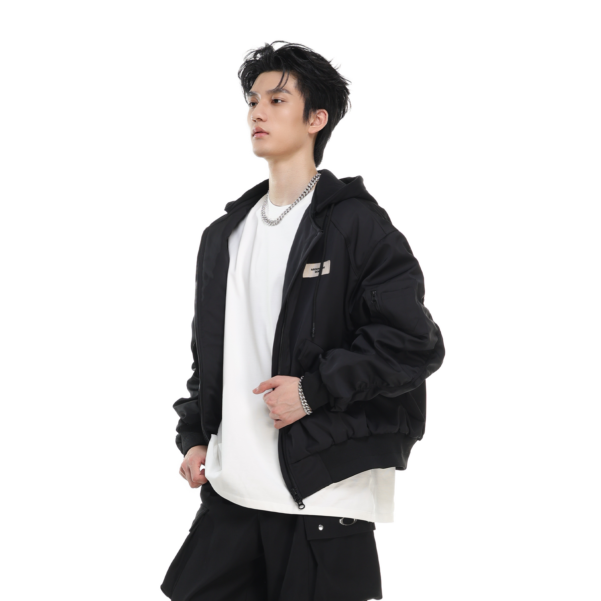 ARDENCODE Utility Oversized Bomber Jacket, premium urban and streetwear designers apparel on PROJECTISR.com, ARDENCODE