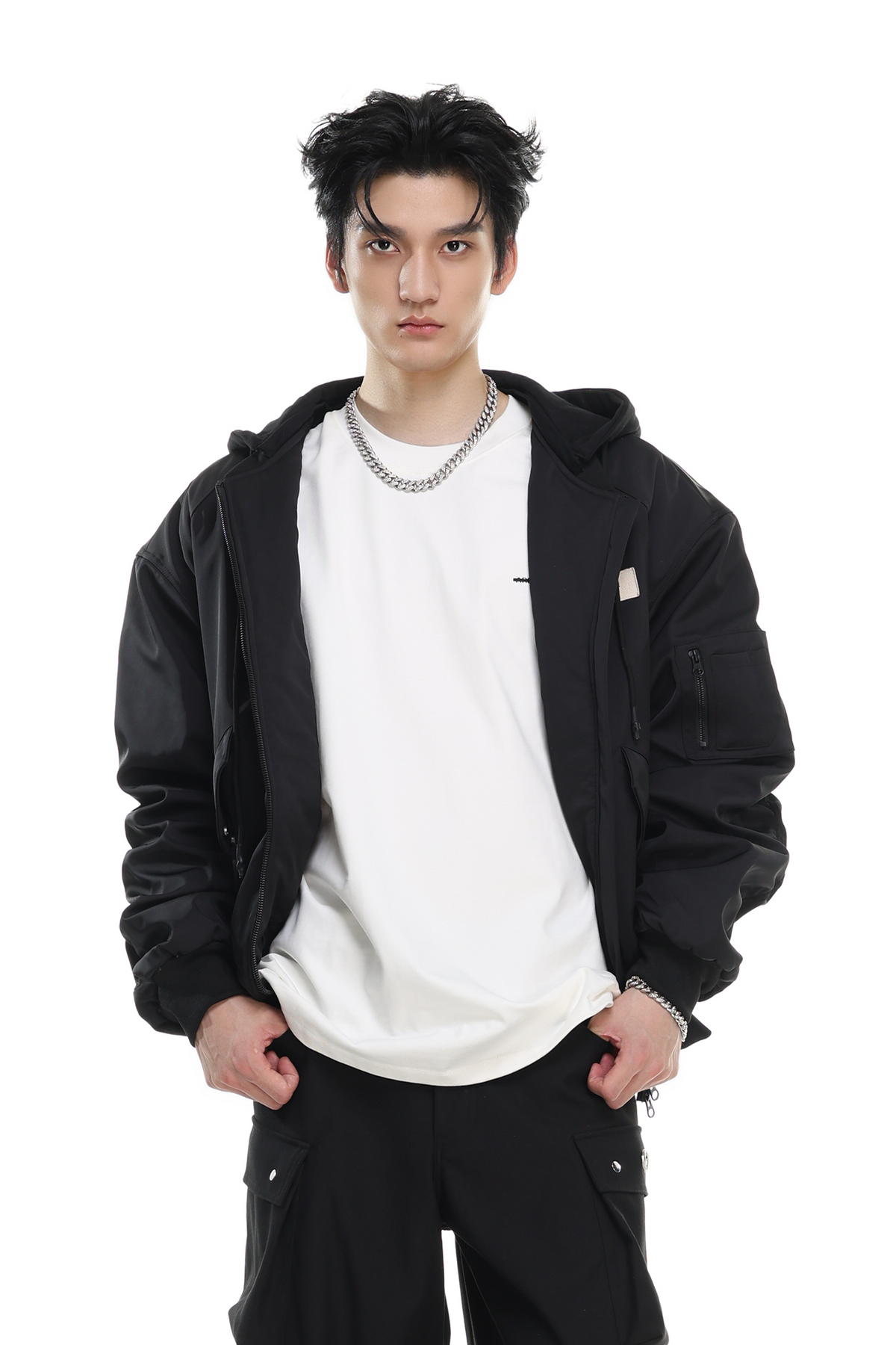 ARDENCODE Utility Oversized Bomber Jacket, premium urban and streetwear designers apparel on PROJECTISR.com, ARDENCODE