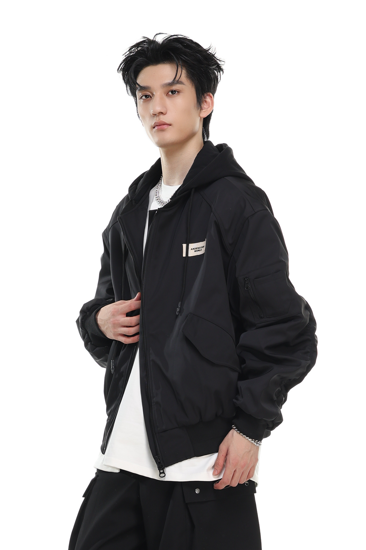 ARDENCODE Utility Oversized Bomber Jacket, premium urban and streetwear designers apparel on PROJECTISR.com, ARDENCODE