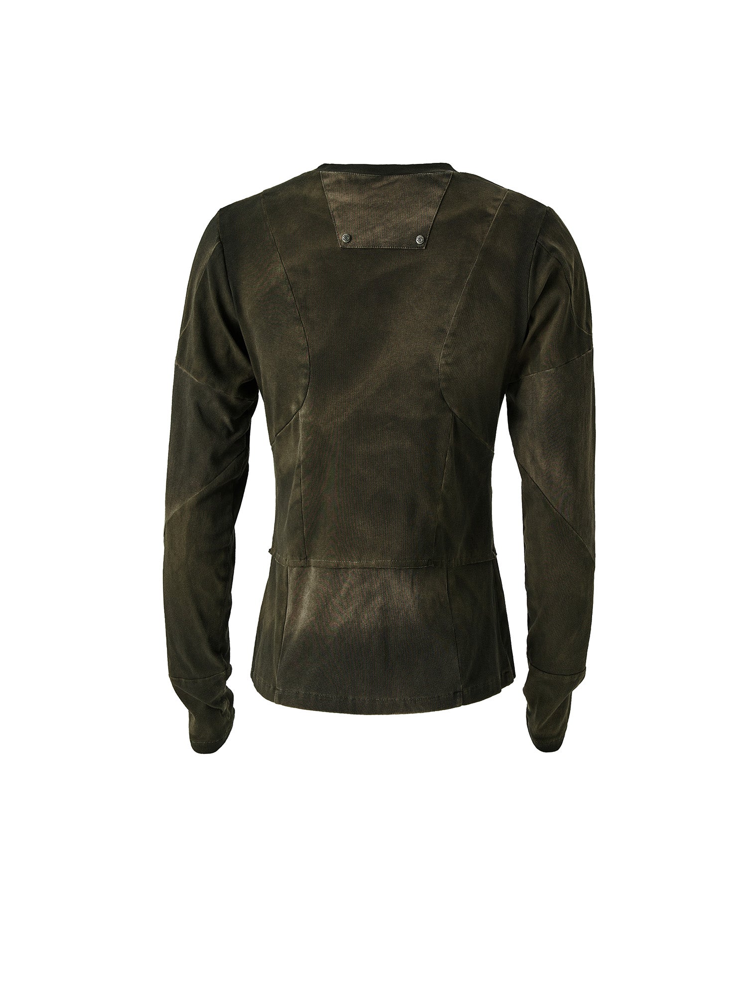 FLYERRER Washed Panelled Slim-Fit Long-Sleeve Tee, premium urban and streetwear designers apparel on PROJECTISR.com, FLYERRER