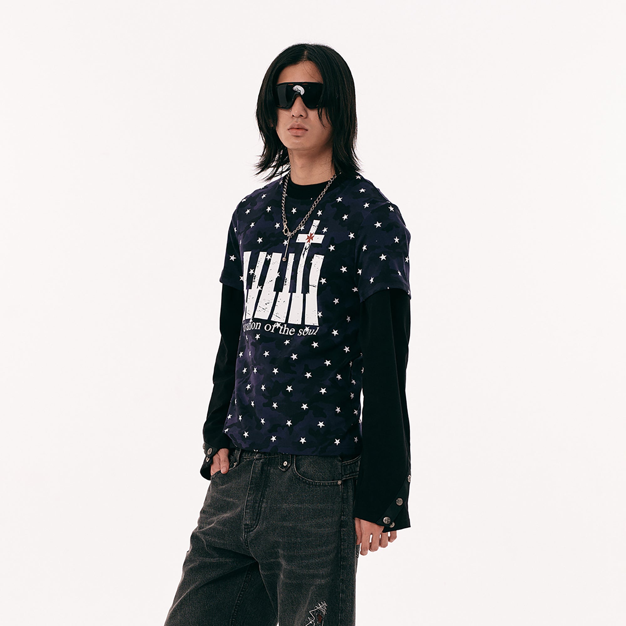PASET Star Camo Cross Graphic Tee