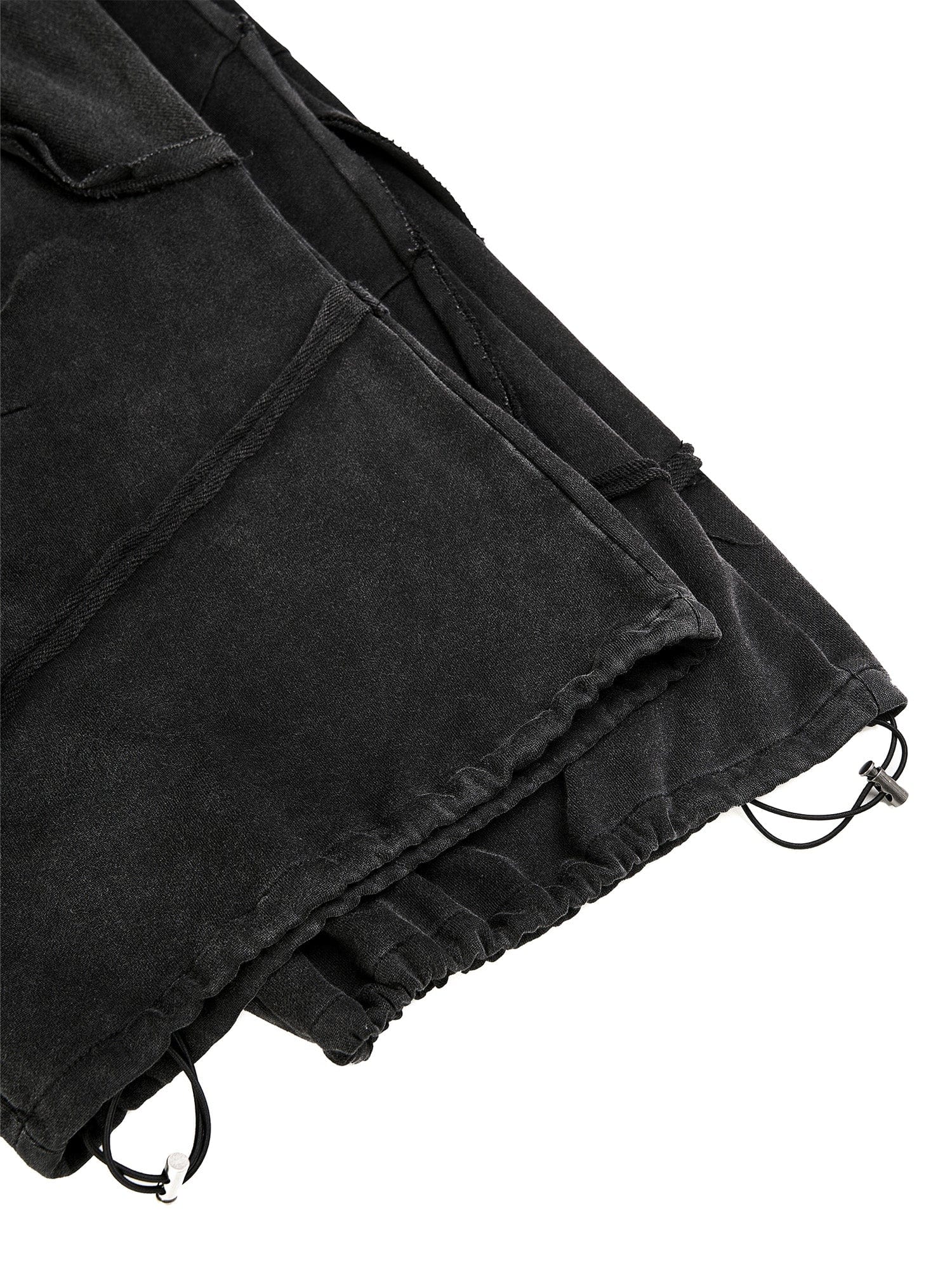 FLYERRER Washed Double-Waist Bullet Rivet Baggy Sweatpants, premium urban and streetwear designers apparel on PROJECTISR.com, FLYERRER