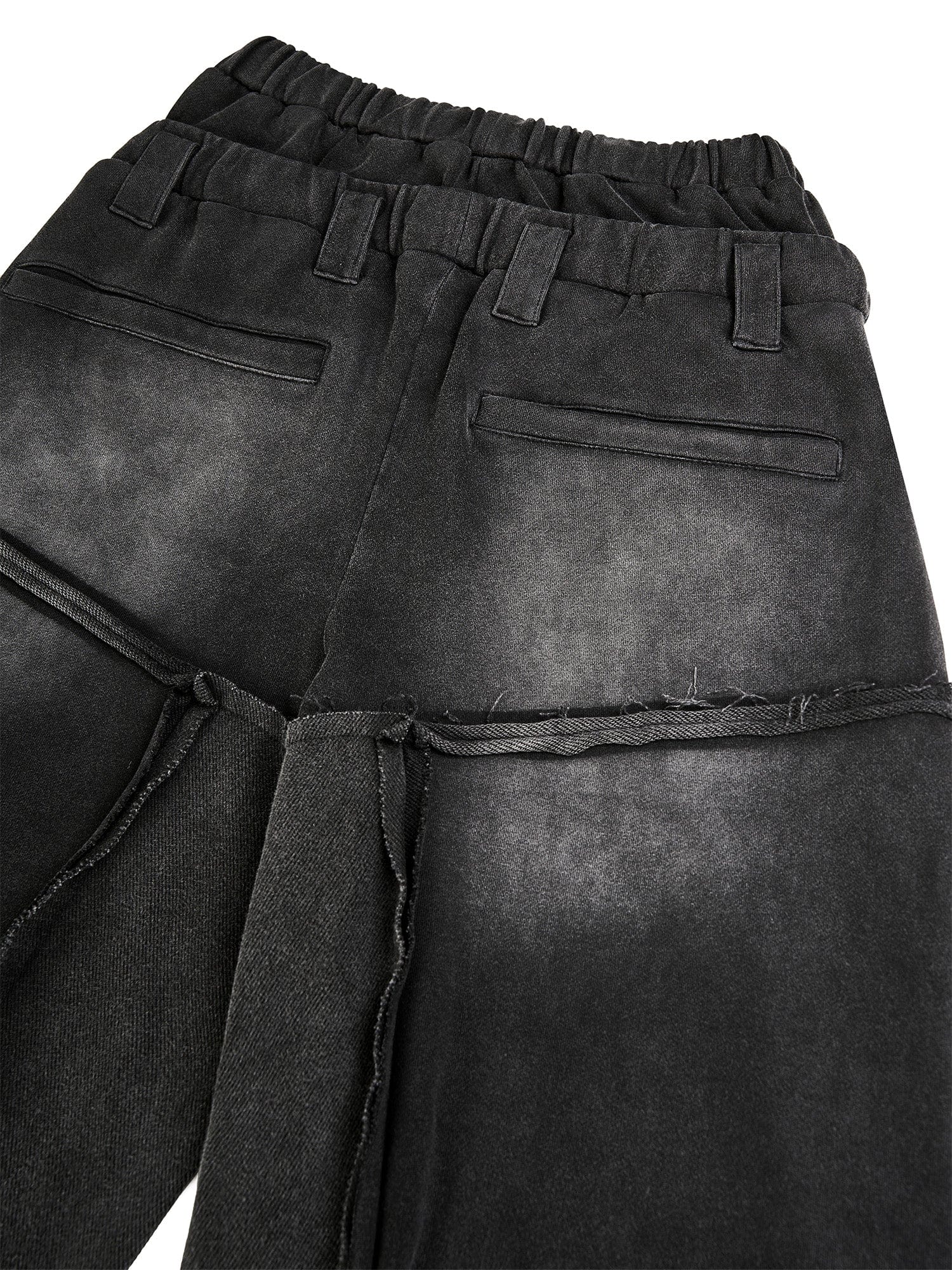 FLYERRER Washed Double-Waist Bullet Rivet Baggy Sweatpants, premium urban and streetwear designers apparel on PROJECTISR.com, FLYERRER