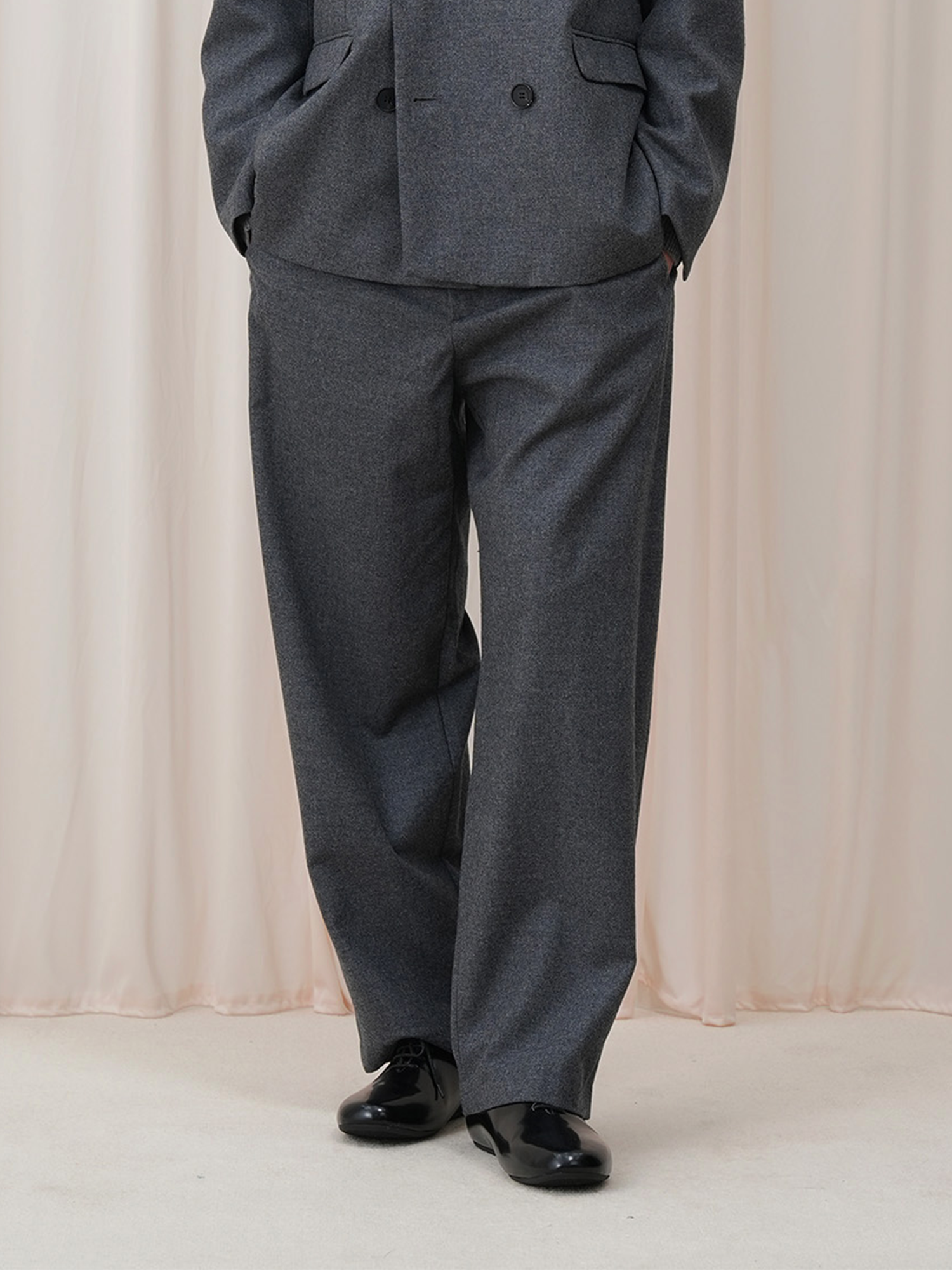 OUYANG WENJUN Essential Wool-Blend Wide-Leg Trousers