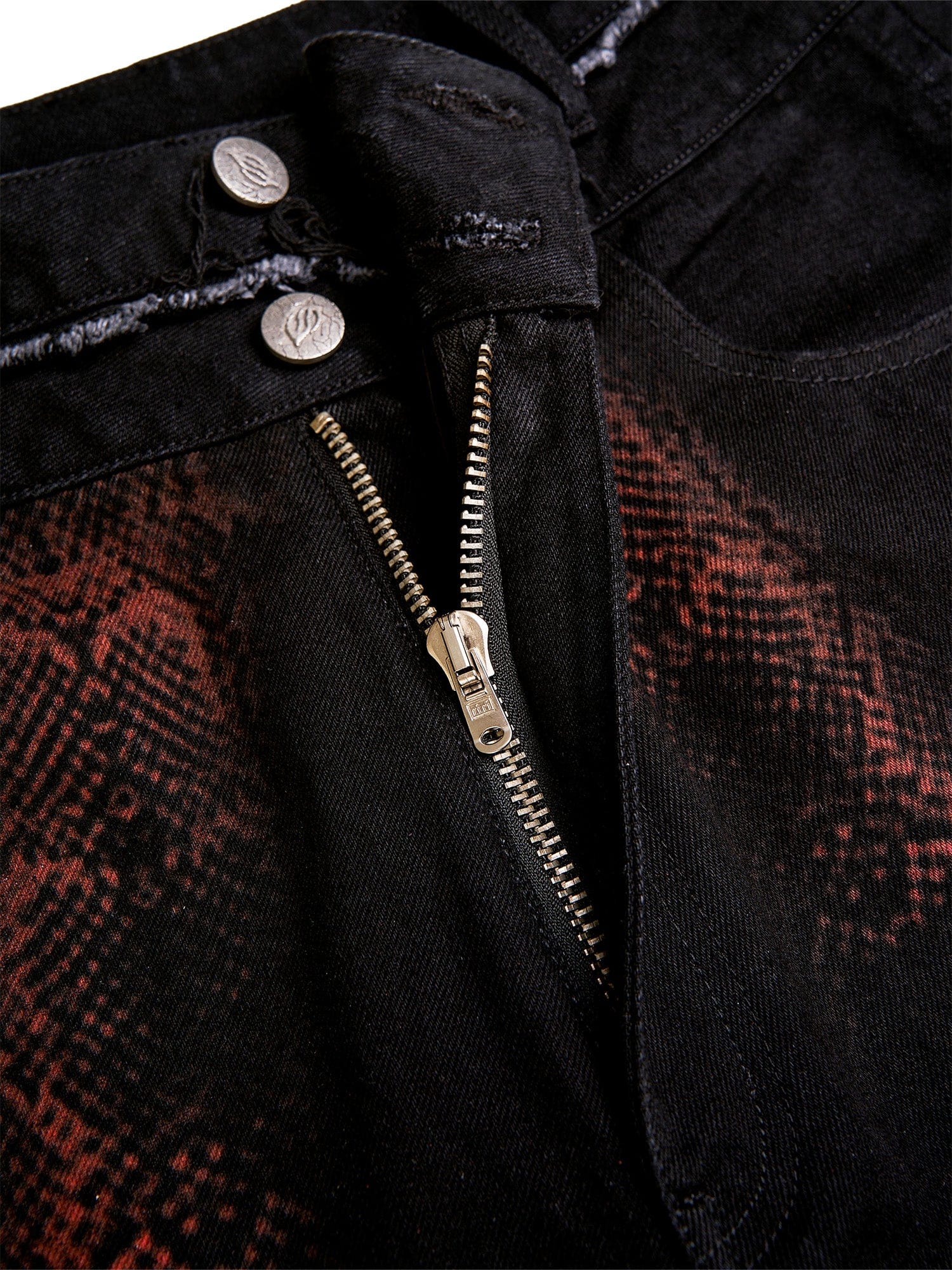 FLYERRER Washed Contrast Snakeskin Drawcord Wide-Leg Jeans, premium urban and streetwear designers apparel on PROJECTISR.com, FLYERRER