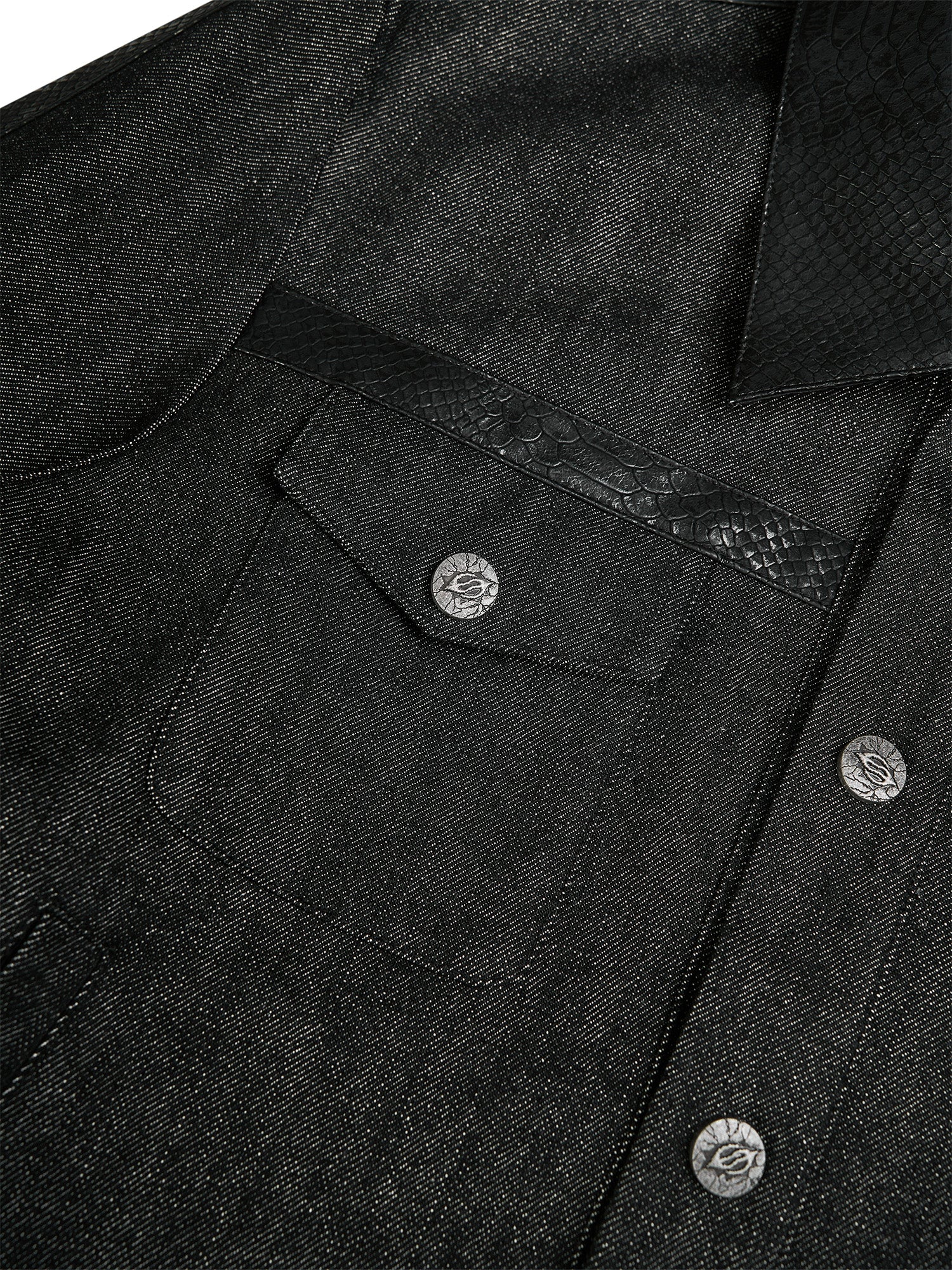 FLYERRER Serpent Cropped Raw Denim Jacket, premium urban and streetwear designers apparel on PROJECTISR.com, FLYERRER