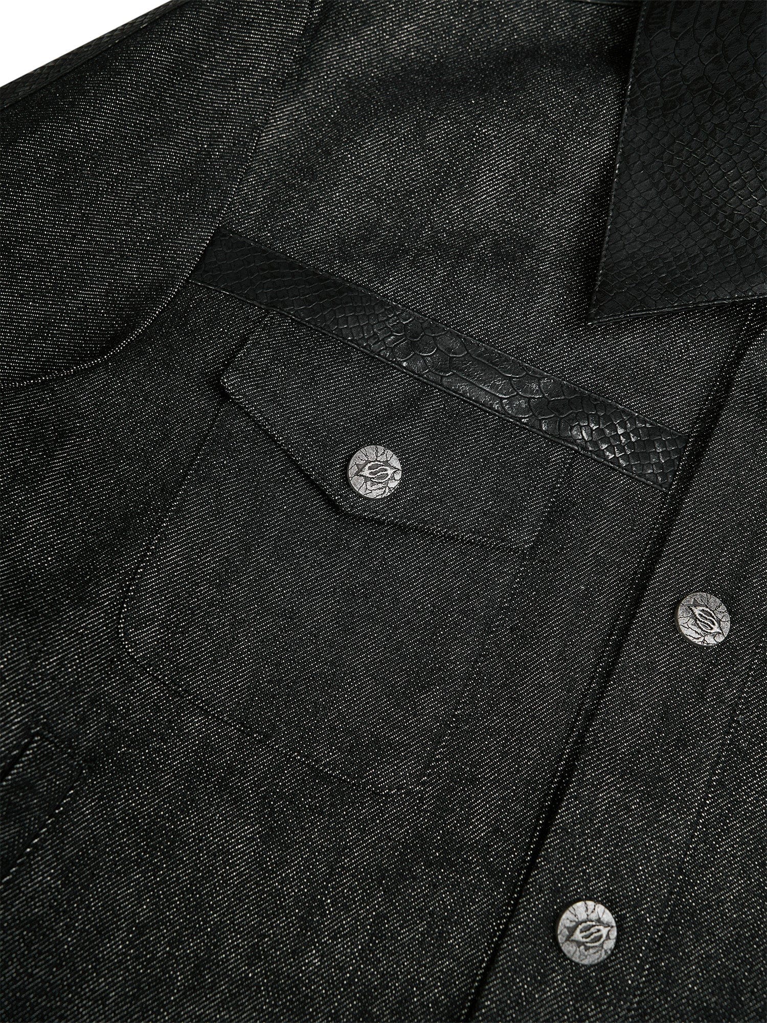FLYERRER Serpent Cropped Raw Denim Jacket, premium urban and streetwear designers apparel on PROJECTISR.com, FLYERRER