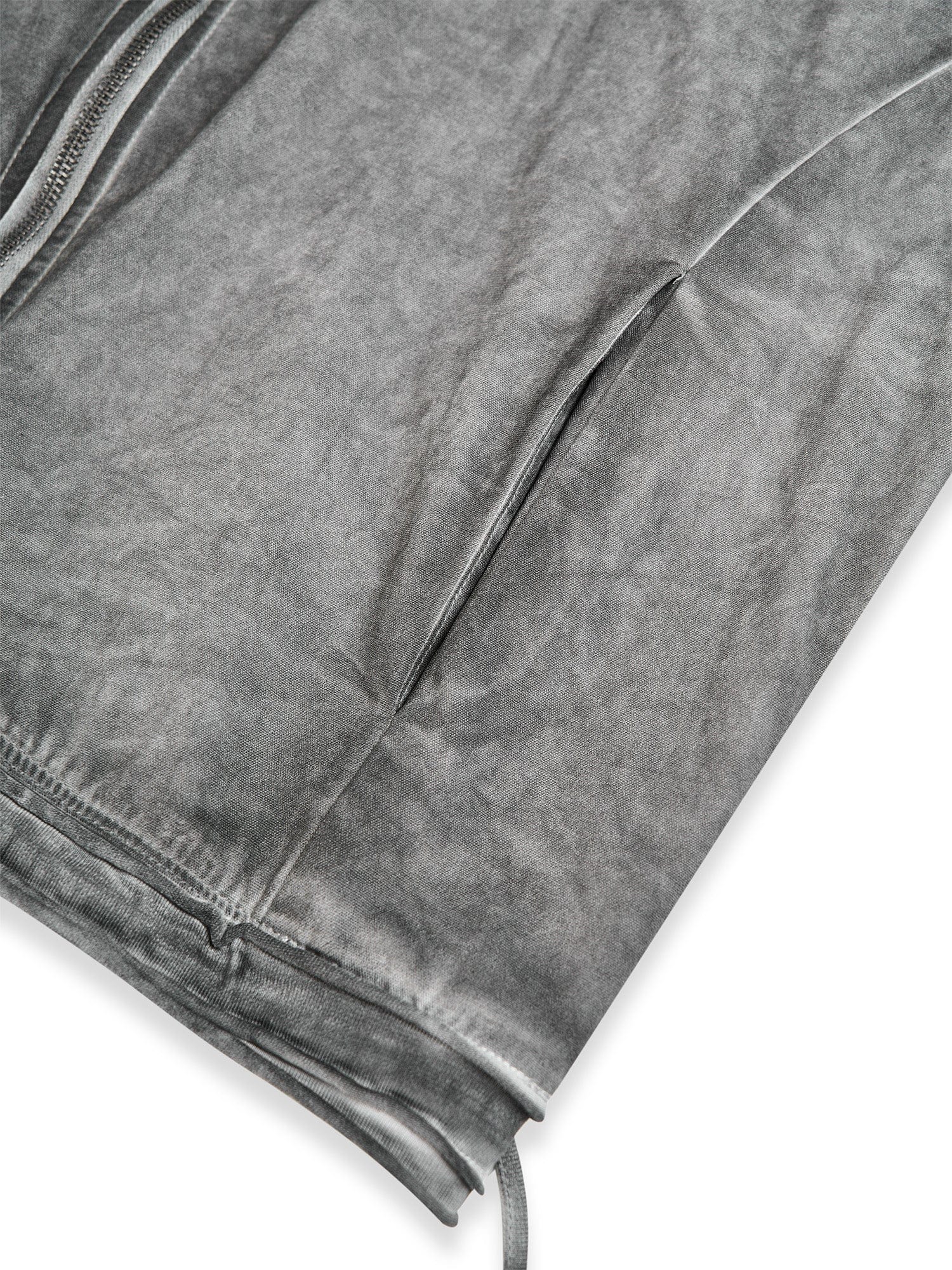 FLYERRER Distressed Layered Drawstring Hooded Jacket, premium urban and streetwear designers apparel on PROJECTISR.com, FLYERRER