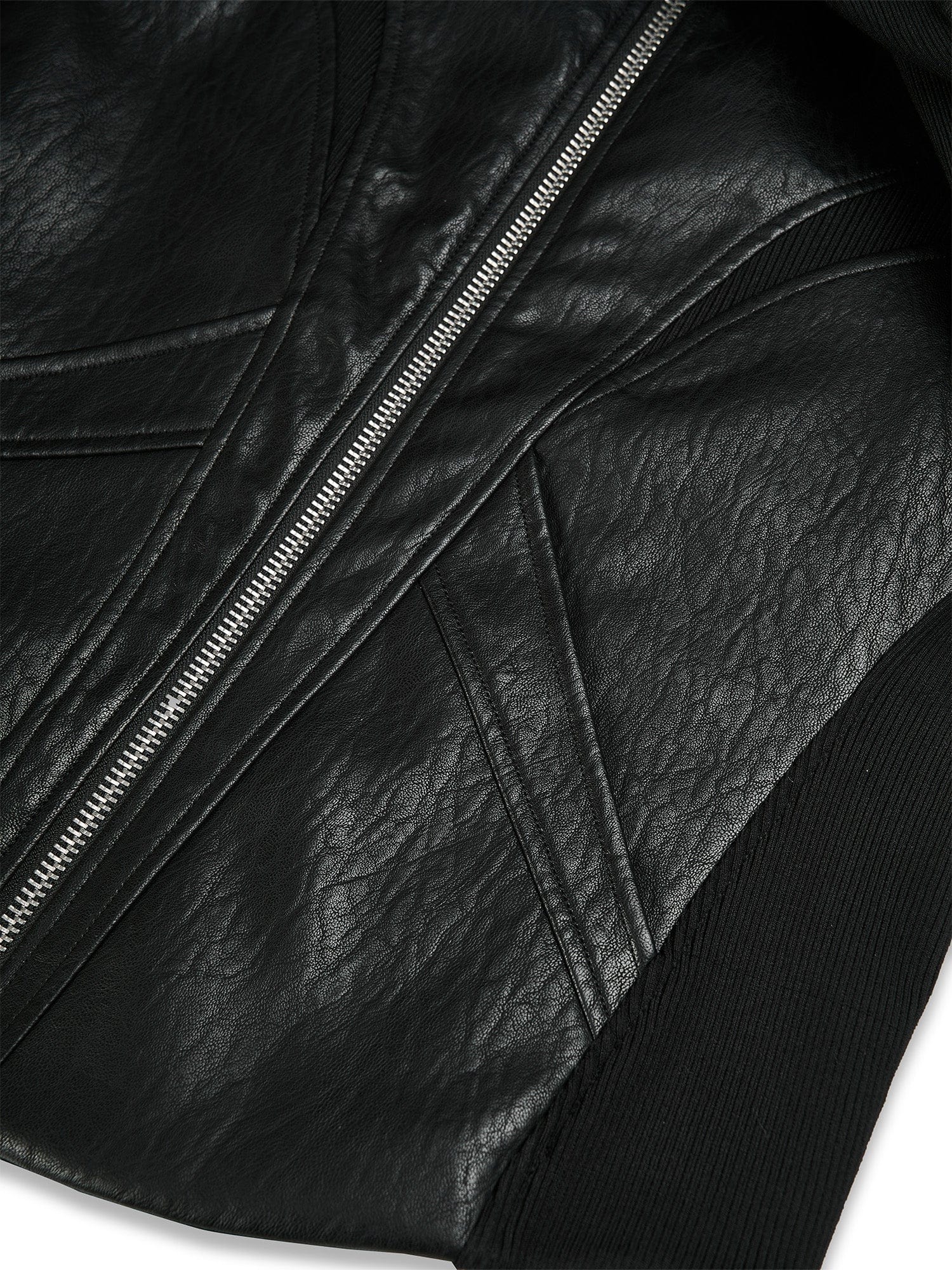 FLYERRER Structured Panel Faux Leather Biker Jacket, premium urban and streetwear designers apparel on PROJECTISR.com, FLYERRER