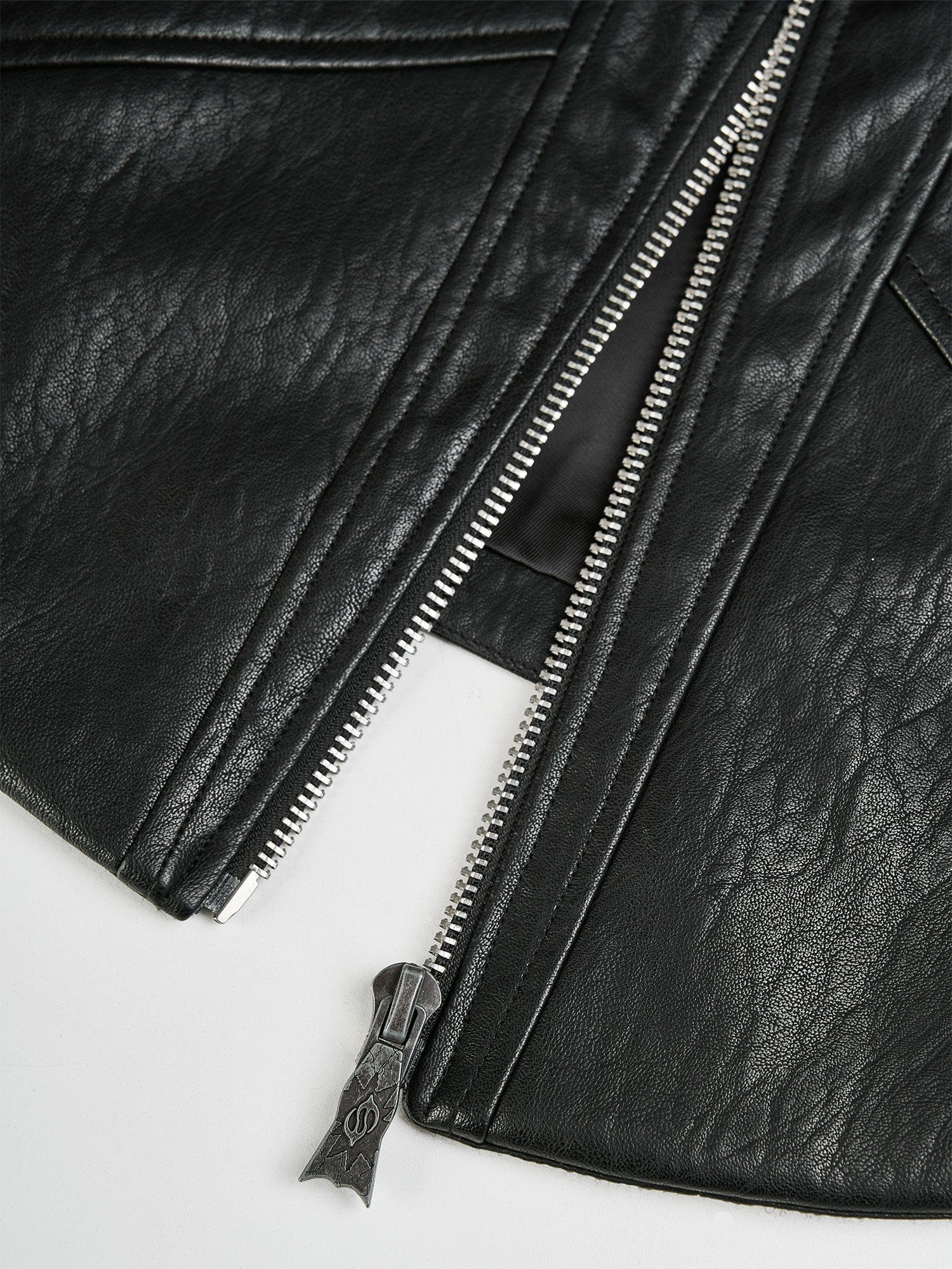 FLYERRER Structured Panel Faux Leather Biker Jacket, premium urban and streetwear designers apparel on PROJECTISR.com, FLYERRER