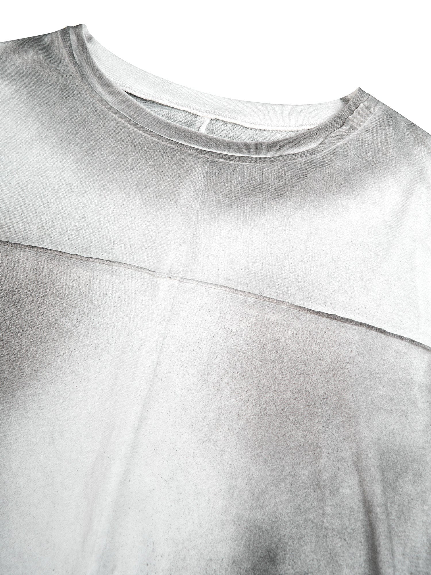 FLYERRER Washed Gradient Cross-Panel Raw-Edge Long-Sleeve Tee, premium urban and streetwear designers apparel on PROJECTISR.com, FLYERRER