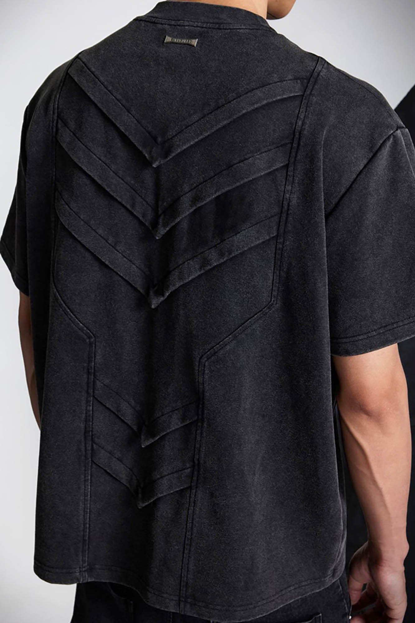 SSIN7 Washed Armor-Panel T-Shirt, premium urban and streetwear designers apparel on PROJECTISR.com, SSIN7