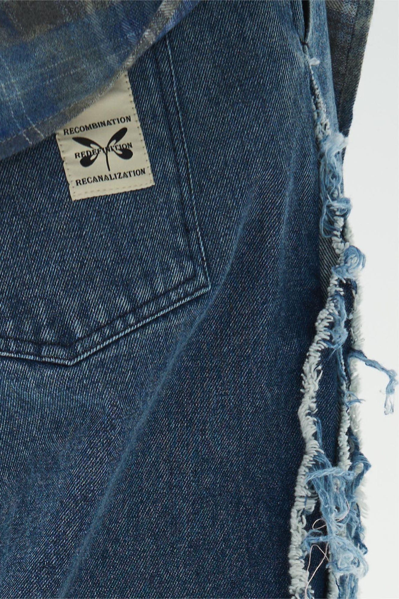 RELABEL Split Heavy-Distressed Washed Denim Pants, premium urban and streetwear designers apparel on PROJECTISR.com, RELABEL