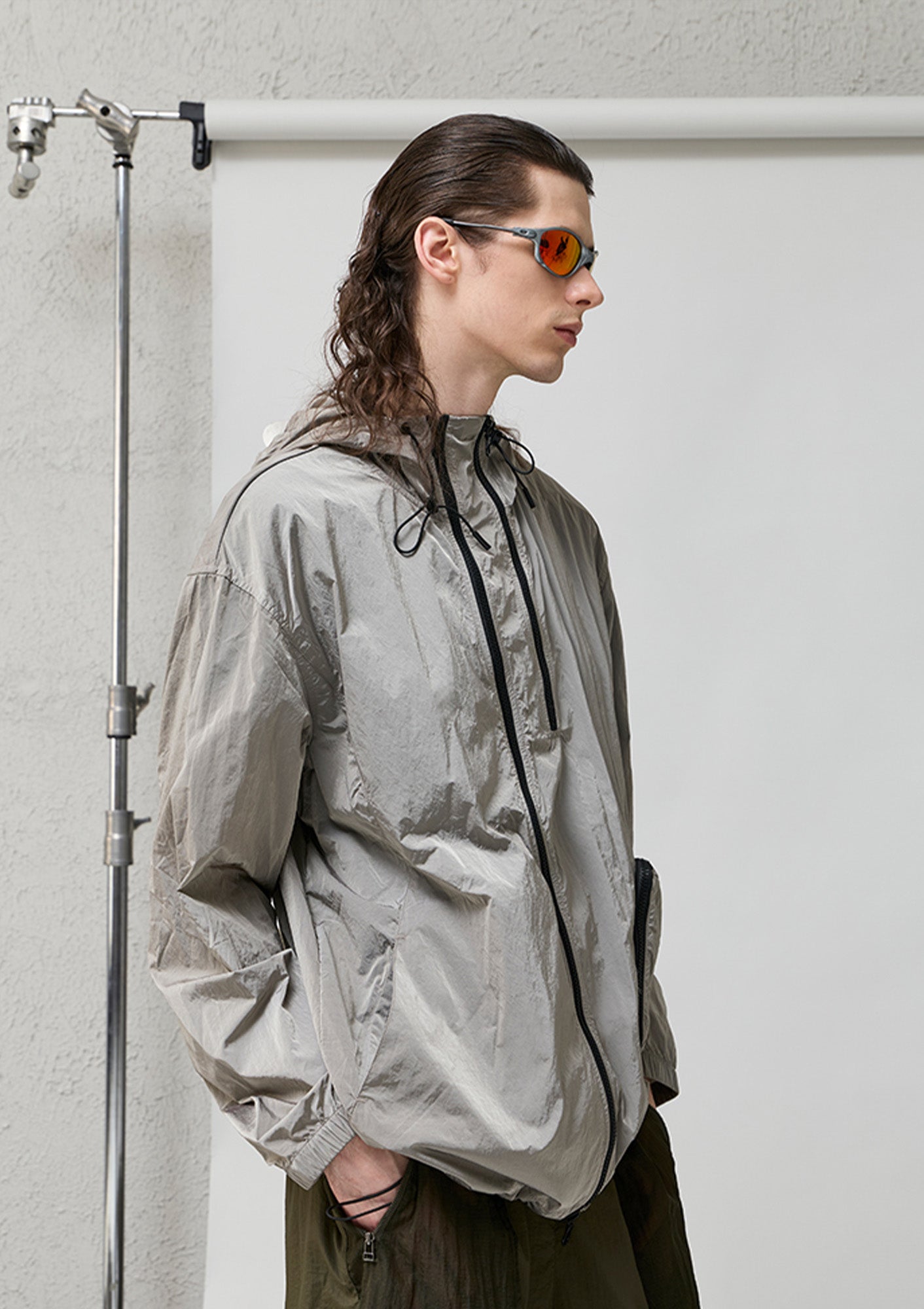 ORGANIC EMOTION Packable Utility UV Protection Hooded Windbreaker, premium urban and streetwear designers apparel on PROJECTISR.com, ORGANIC EMOTION