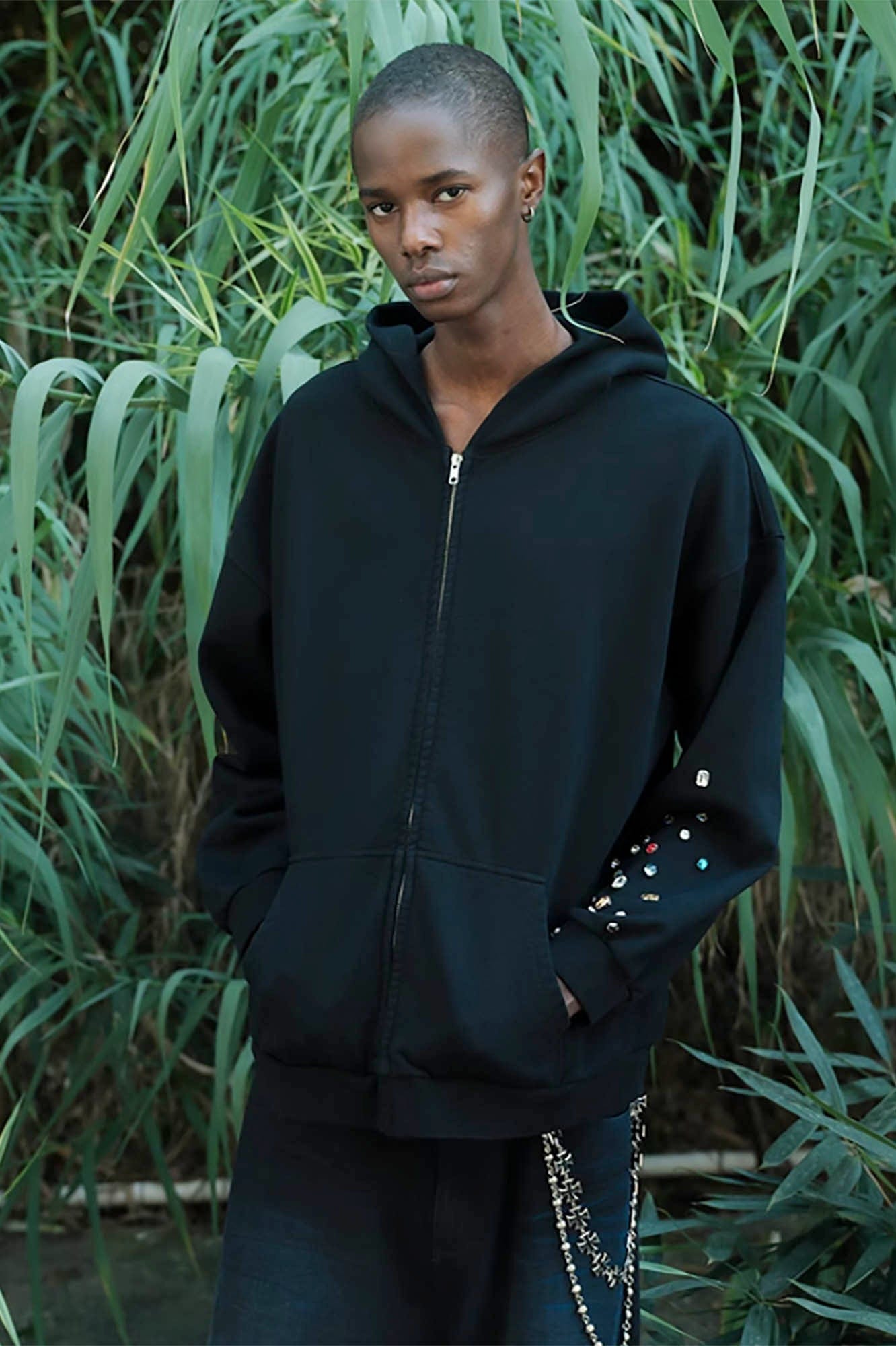 TRIANGLE PROJECT Gem Zip-Up Hoodie, premium urban and streetwear designers apparel on PROJECTISR.com, TRIANGLE PROJECT