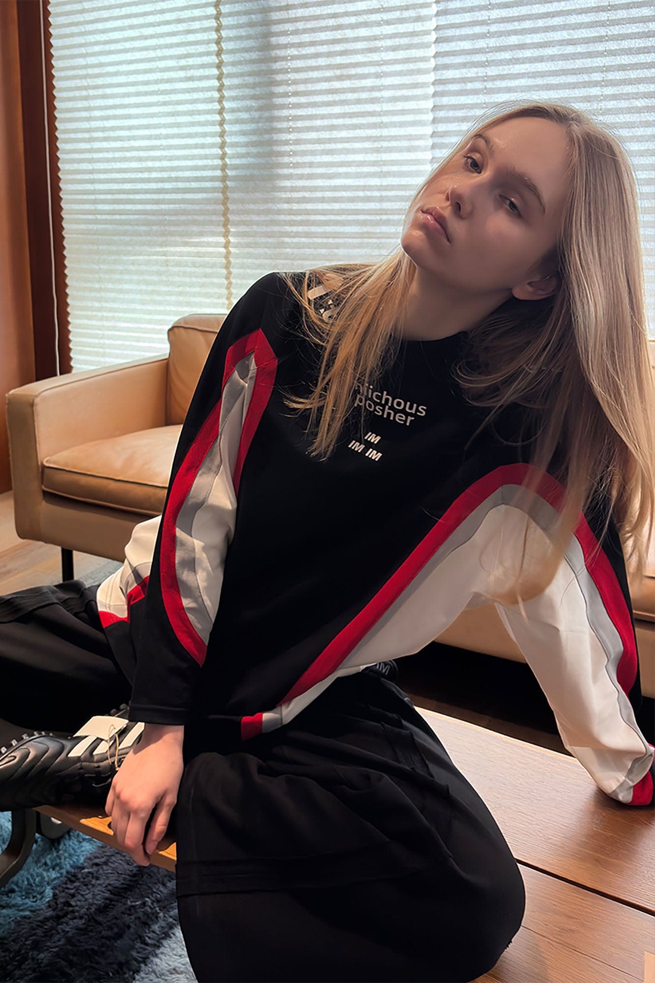 MIICHOUS Arc Panelled UV Protection Button-Neck Long-Sleeve Tee, premium urban and streetwear designers apparel on PROJECTISR.com, Miichous