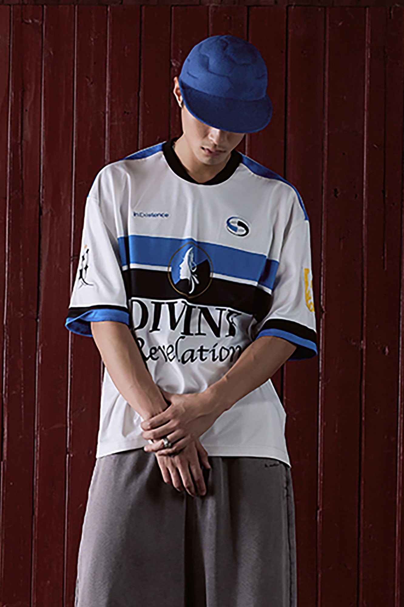 IN EXISTENCE NO.21 Contrast Graphic Sports T-Shirt, premium urban and streetwear designers apparel on PROJECTISR.com, IN EXISTENCE