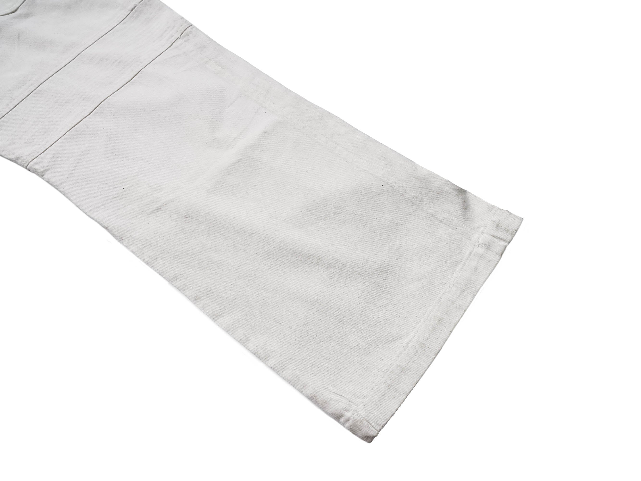 UNDERWATER Infernal Gaze Crinkled Waxed Wide-Leg Pants White, premium urban and streetwear designers apparel on PROJECTISR.com, UNDERWATER