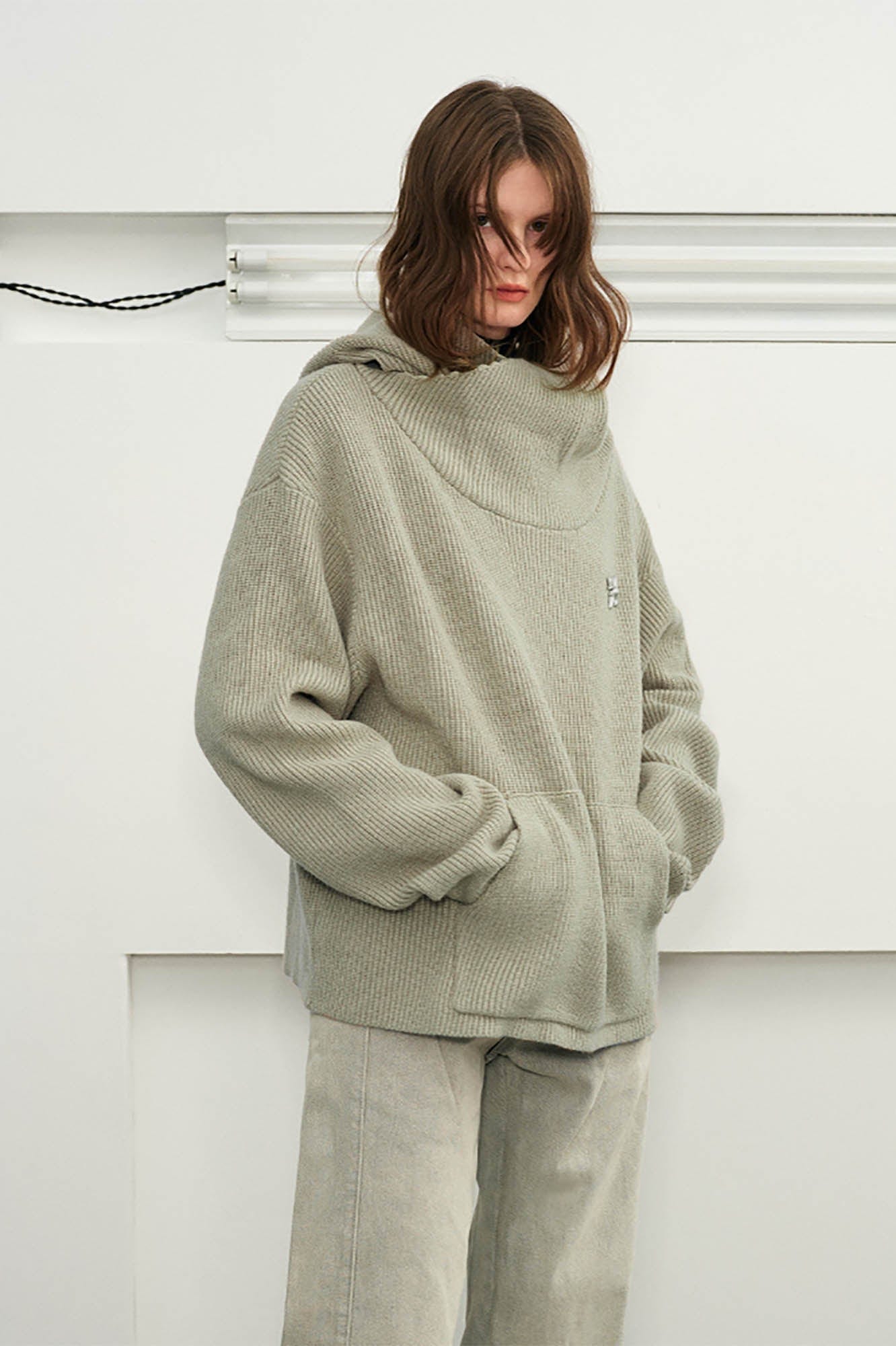 KREATE Dune Ribbed Oversized Hooded Sweater, premium urban and streetwear designers apparel on PROJECTISR.com, KREATE