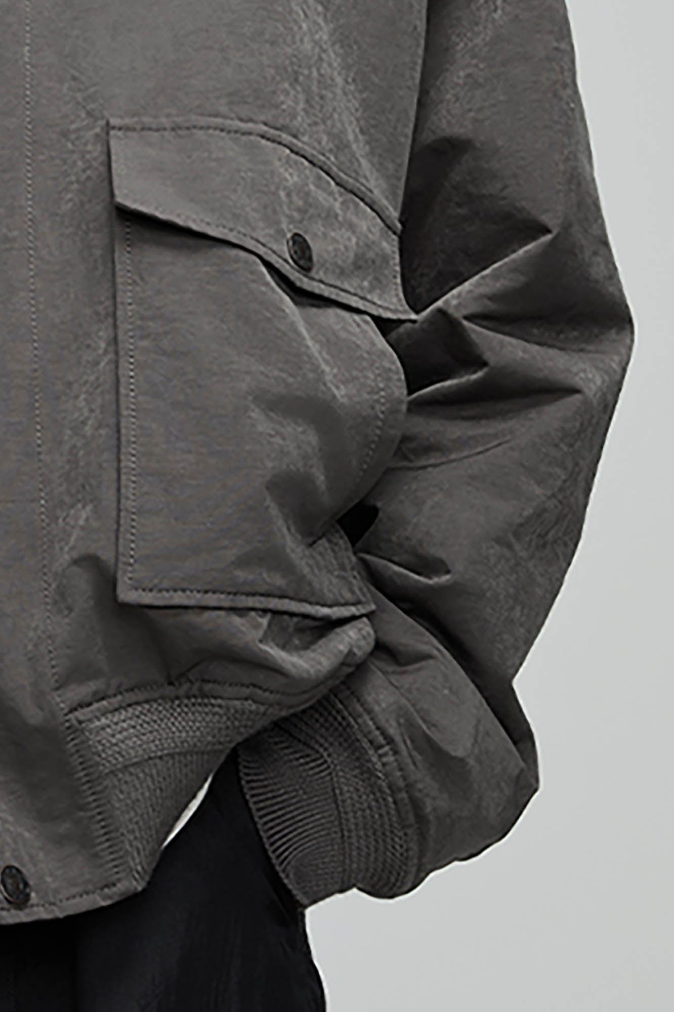 OPICLOTH Retro Stand-Collar Bomber Jacket, premium urban and streetwear designers apparel on PROJECTISR.com, OPICLOTH