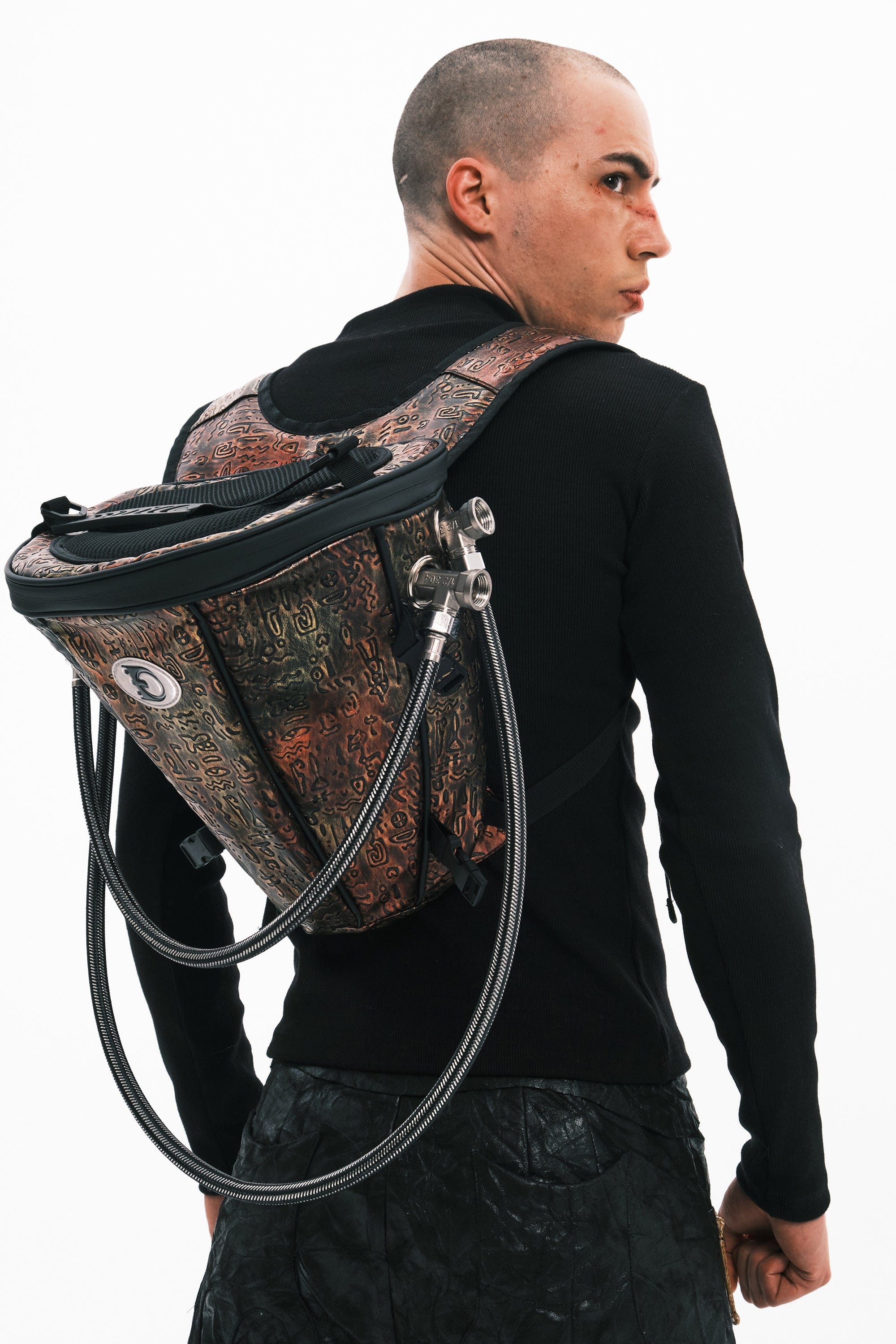 EMBRYO Retro Oracle Pipe Backpack, premium urban and streetwear designers apparel on PROJECTISR.com, EMBRYO