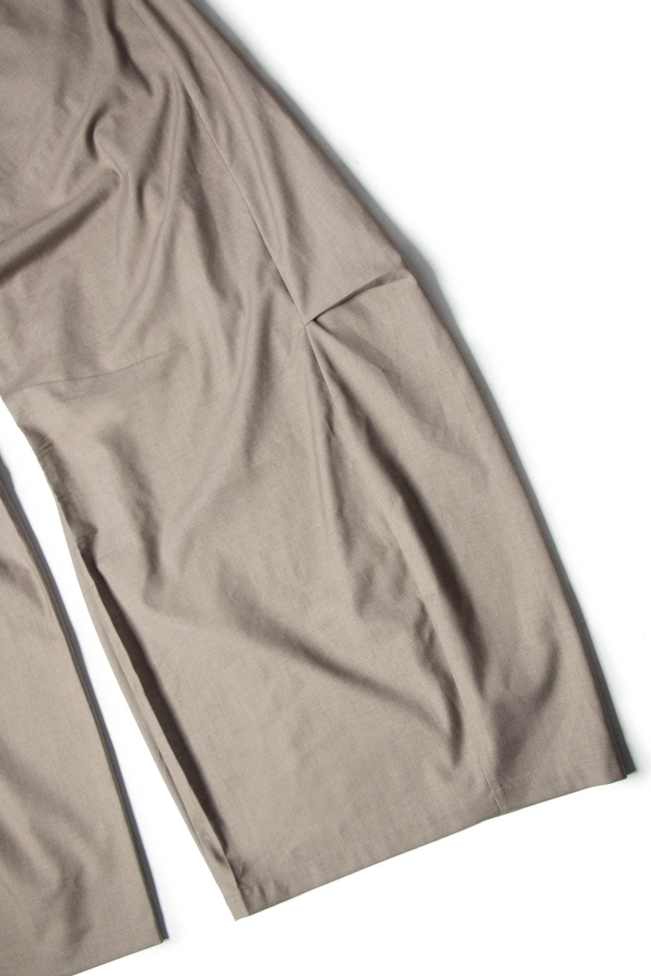 RELABEL Pleated Drape Wide-Leg Trousers, premium urban and streetwear designers apparel on PROJECTISR.com, RELABEL