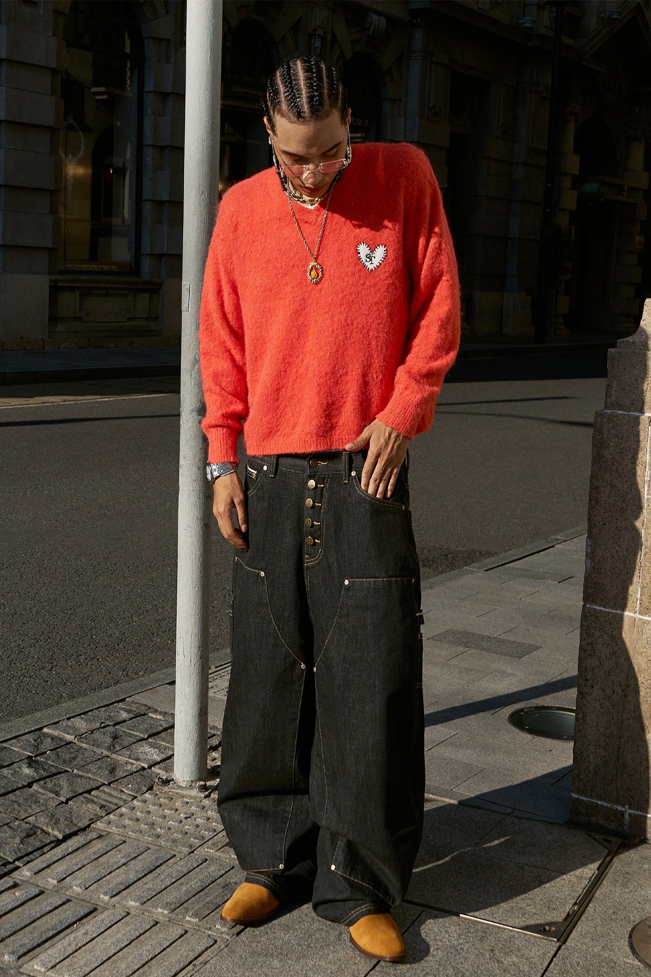 STEEPC Double-Knee Button-Fly Raw Selvedge Jeans