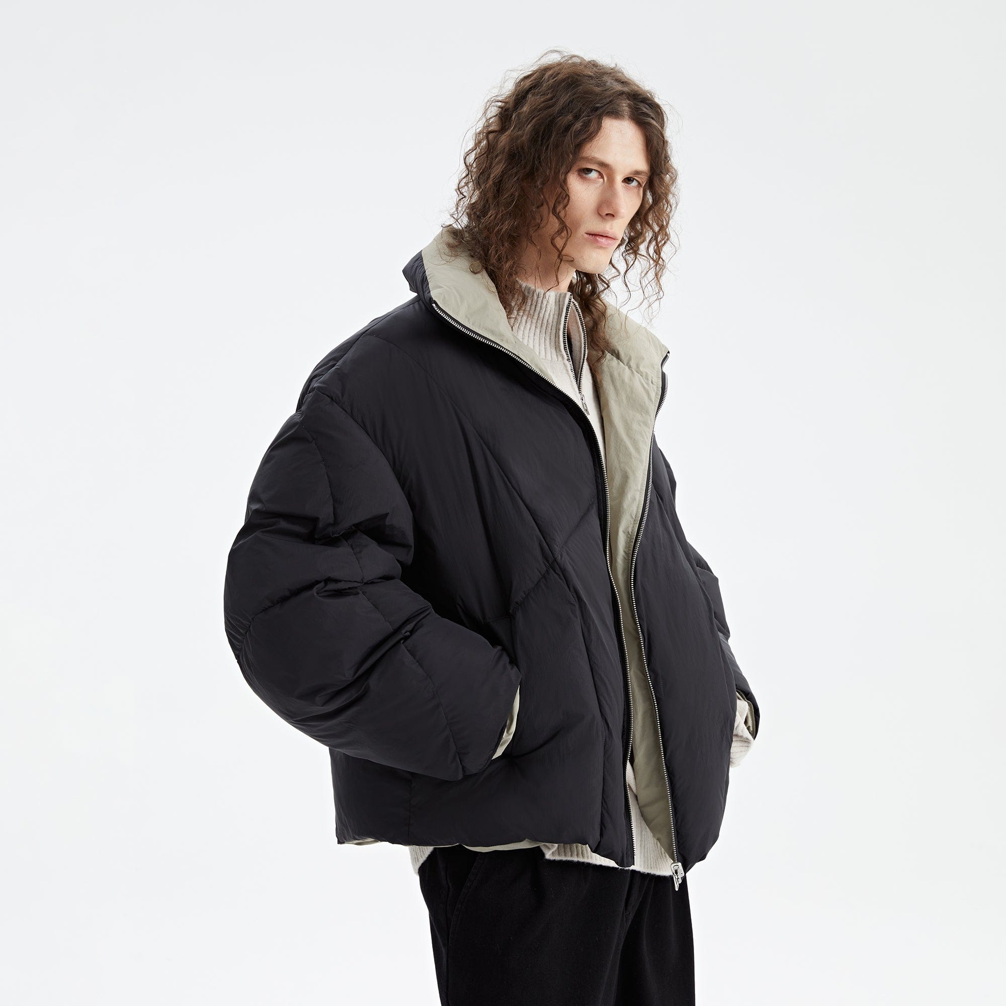 ORGANIC EMOTION Reversible Oversized Waterproof Down Jacket, premium urban and streetwear designers apparel on PROJECTISR.com, ORGANIC EMOTION