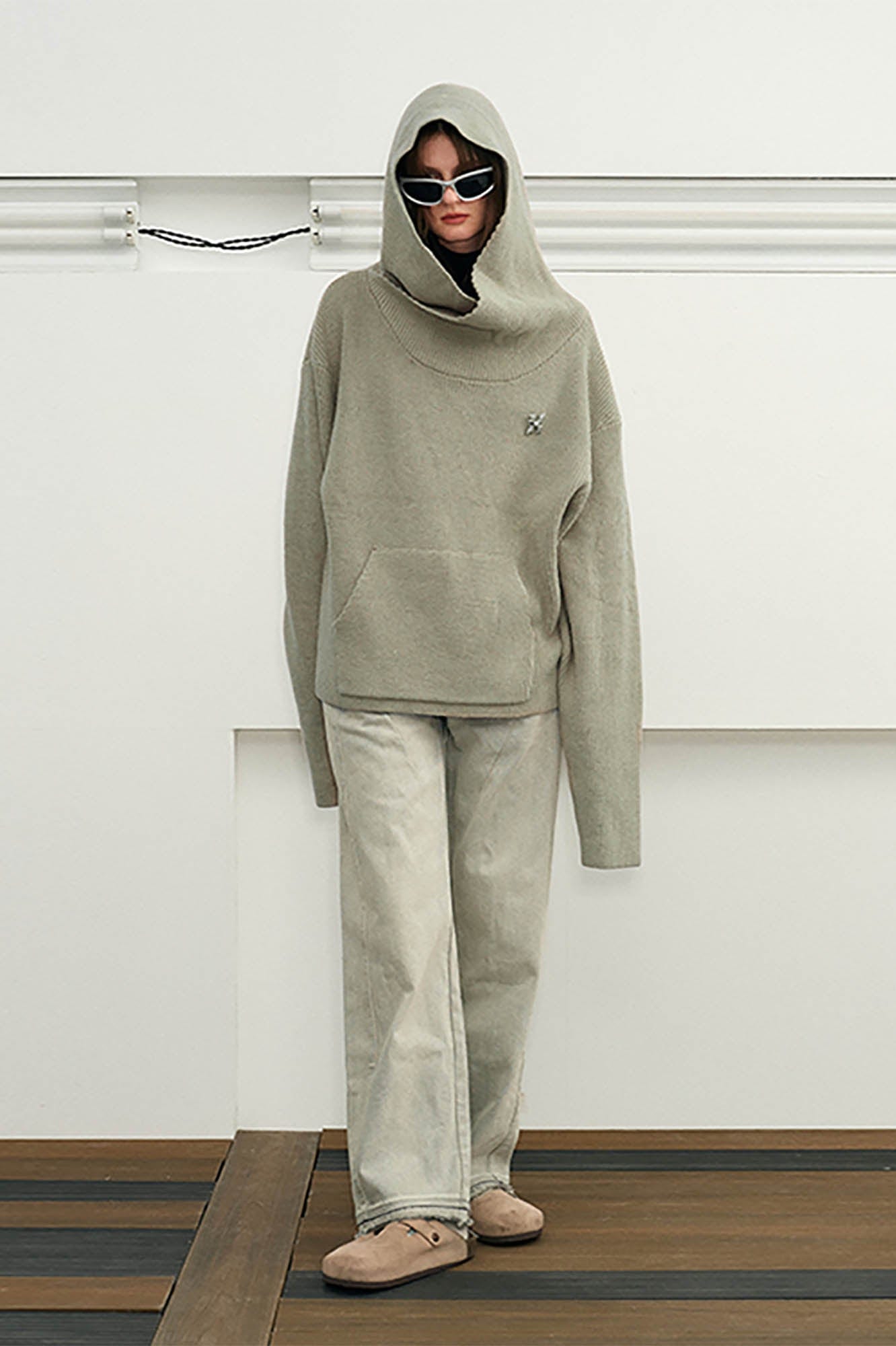 KREATE Dune Ribbed Oversized Hooded Sweater, premium urban and streetwear designers apparel on PROJECTISR.com, KREATE