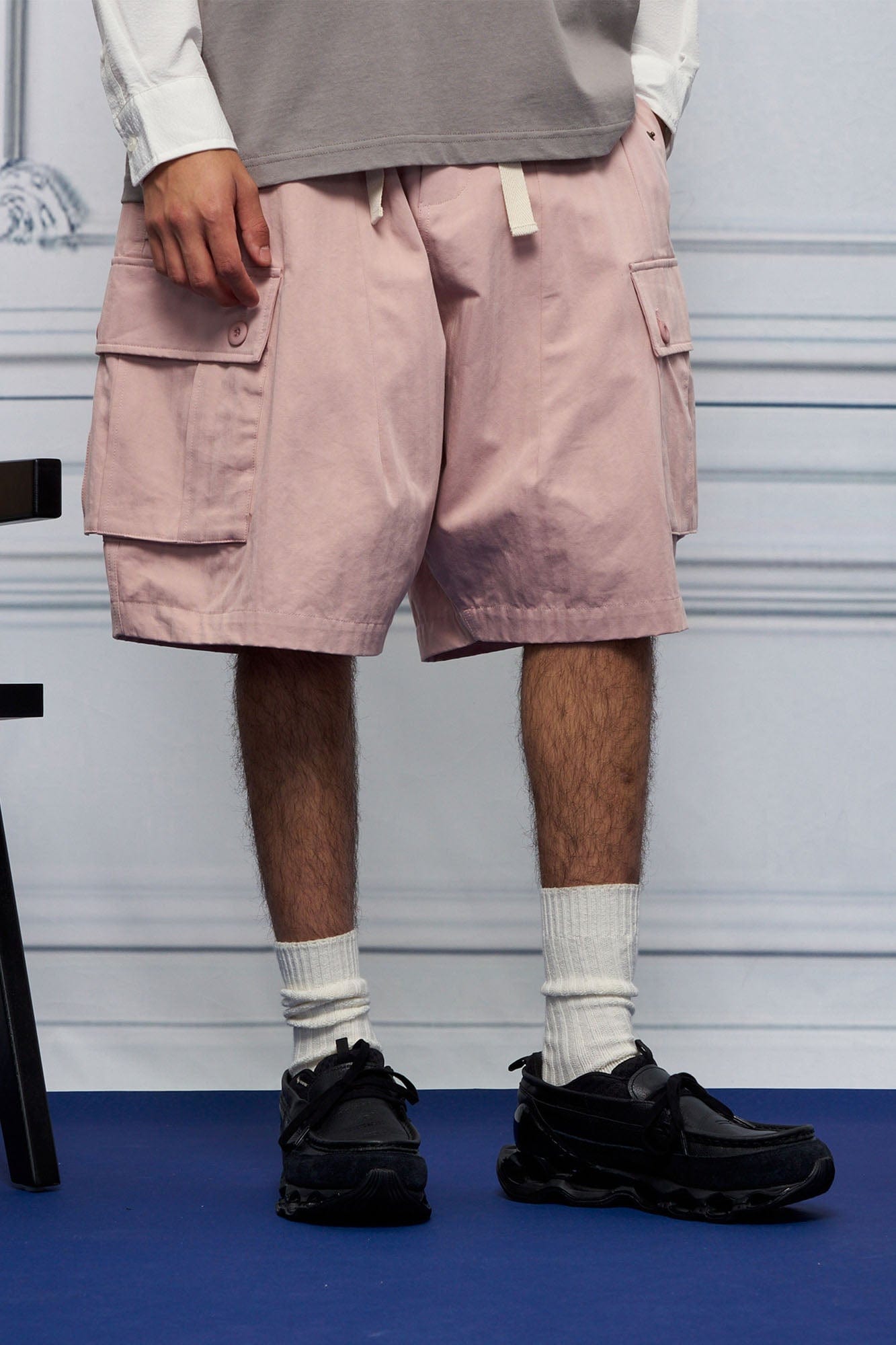 UNLIMITED MOTE Multi-Pocket Drawstring Cargo Shorts, premium urban and streetwear designers apparel on PROJECTISR.com, UNLIMITED MOTE