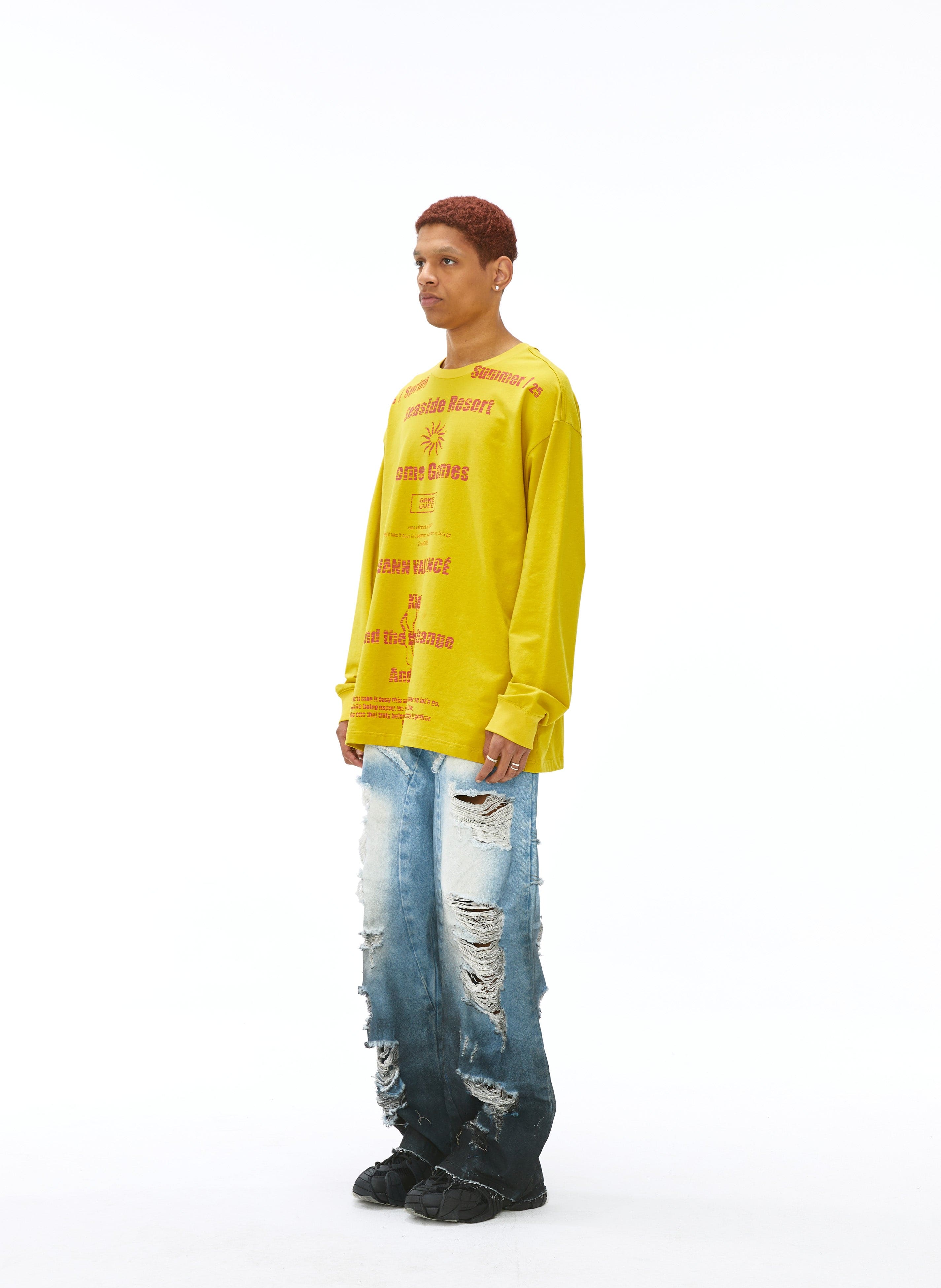 VANN VALRENCE Distressed Gradient Wash Structural Ripped Jeans, premium urban and streetwear designers apparel on PROJECTISR.com, VANN VALRENCE