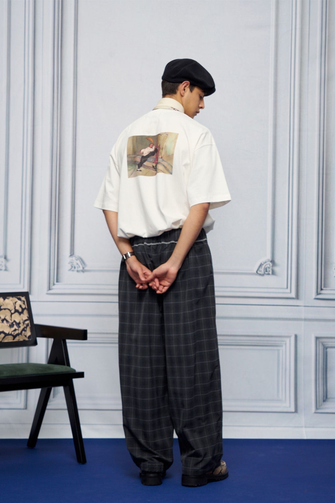 UNLIMITED MOTE Pleated Drawstring Wide-Leg Pants, premium urban and streetwear designers apparel on PROJECTISR.com, UNLIMITED MOTE