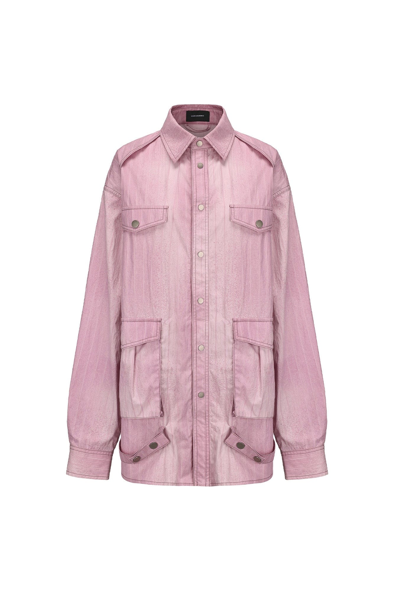 VANN VALRENCE Washed Multi-Pocket Striped Utility Shirt, premium urban and streetwear designers apparel on PROJECTISR.com, VANN VALRENCE