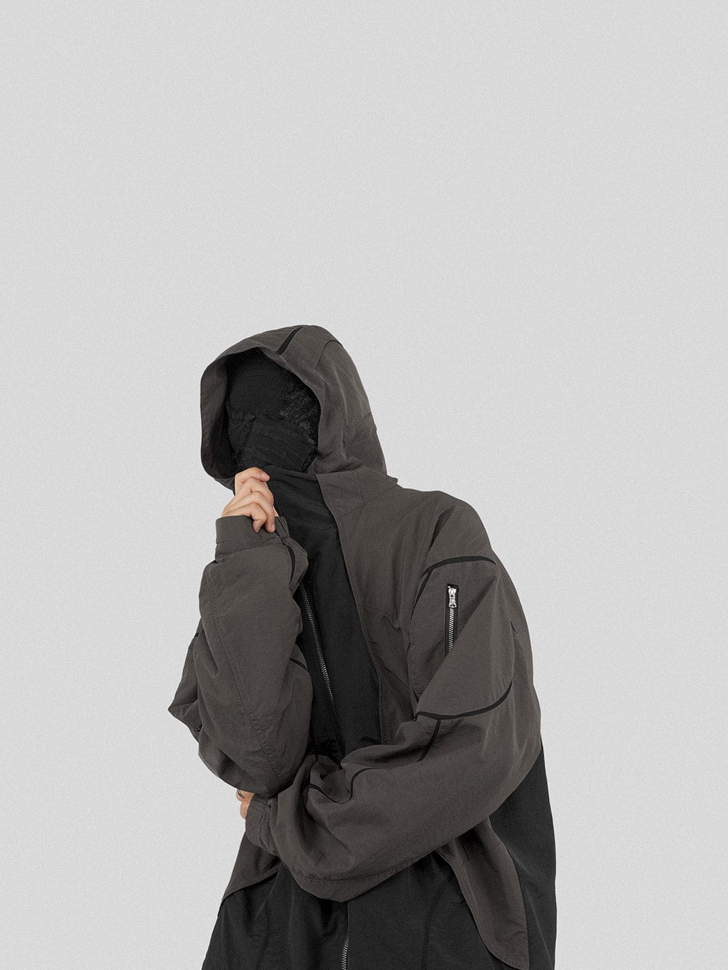 UNDERWATER Wasteland Deconstructed Windbreaker, premium urban and streetwear designers apparel on PROJECTISR.com, UNDERWATER