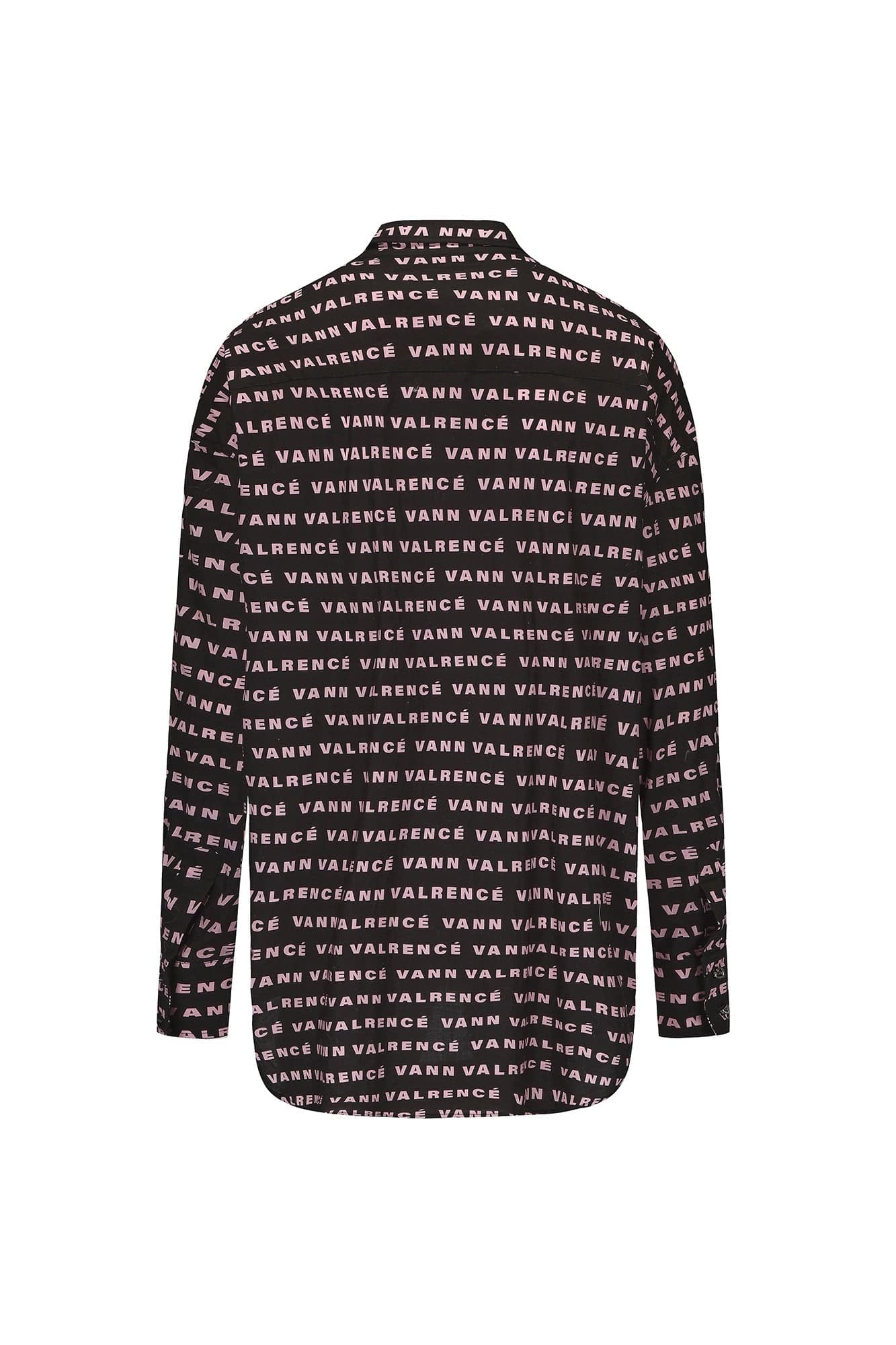 VANN VALRENCE Monogram Crystal-Studded Oversized Shirt, premium urban and streetwear designers apparel on PROJECTISR.com, VANN VALRENCE