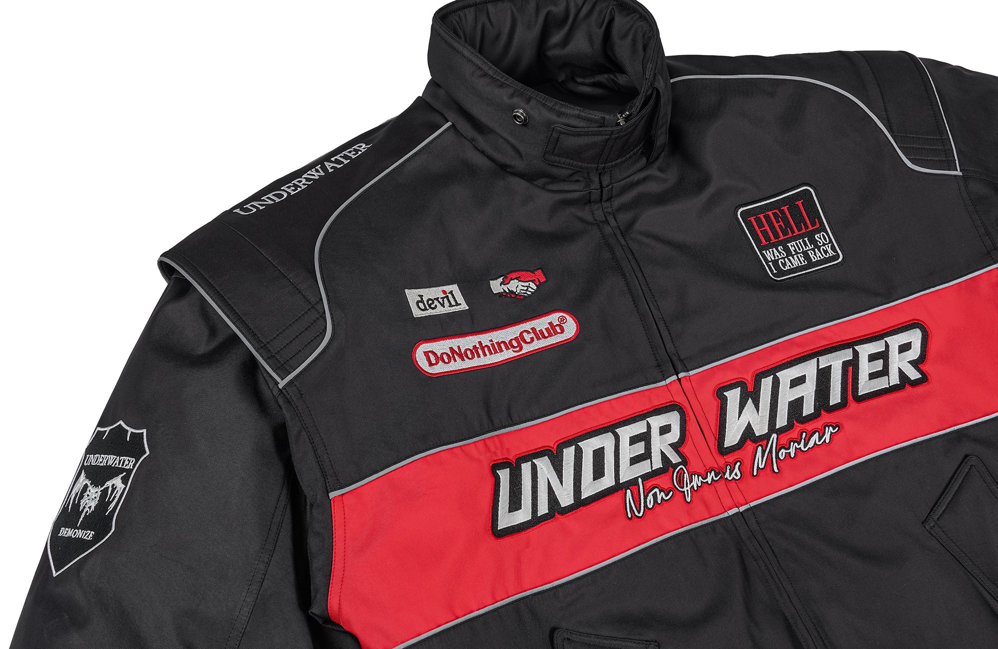 UNDERWATER Hell Racer Embroidered Padded Bomber