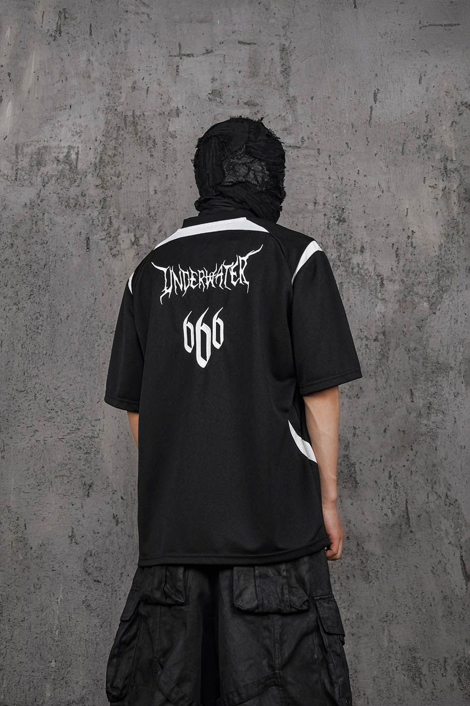 UNDERWATER Demon Eye Mesh Jersey Black, premium urban and streetwear designers apparel on PROJECTISR.com, UNDERWATER